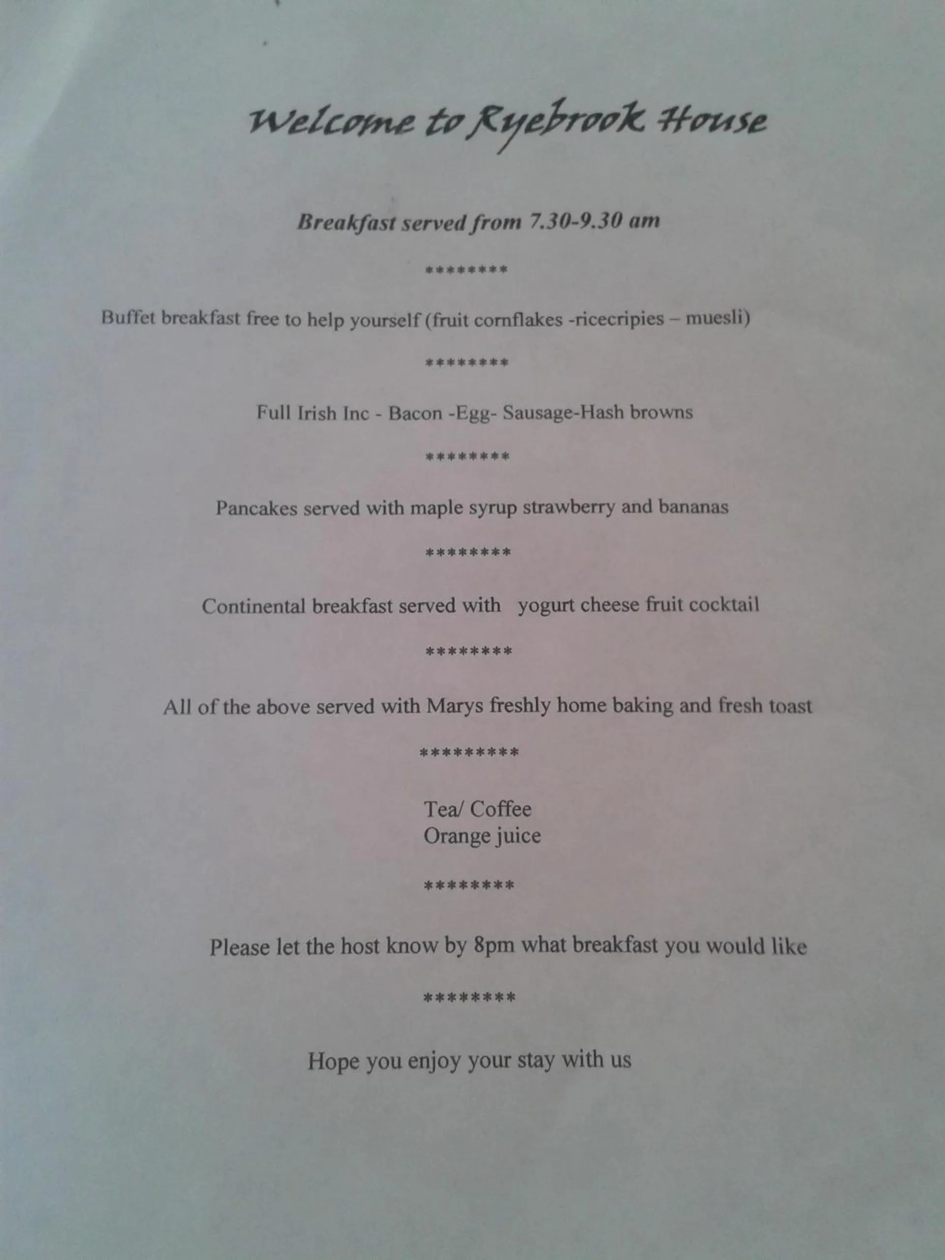 Logo/Certificate/Sign in Ryebrook House