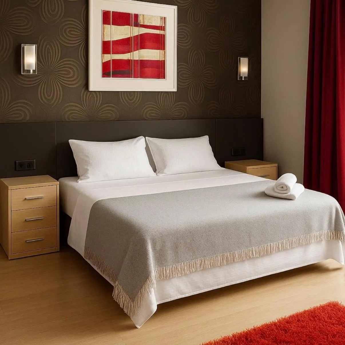 Bed in Hotel Villa de Cacabelos
