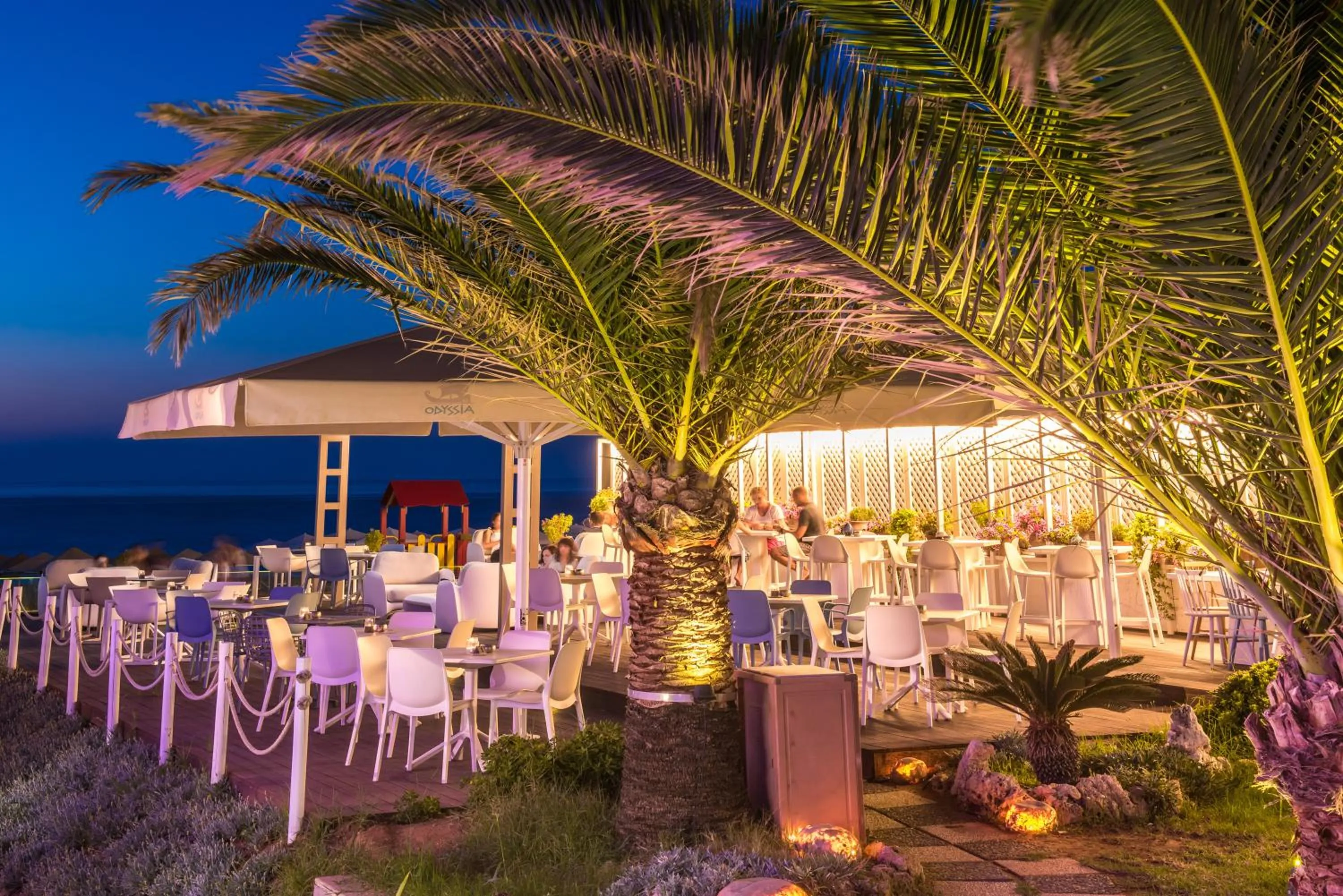 Patio in Odyssia Beach Hotel