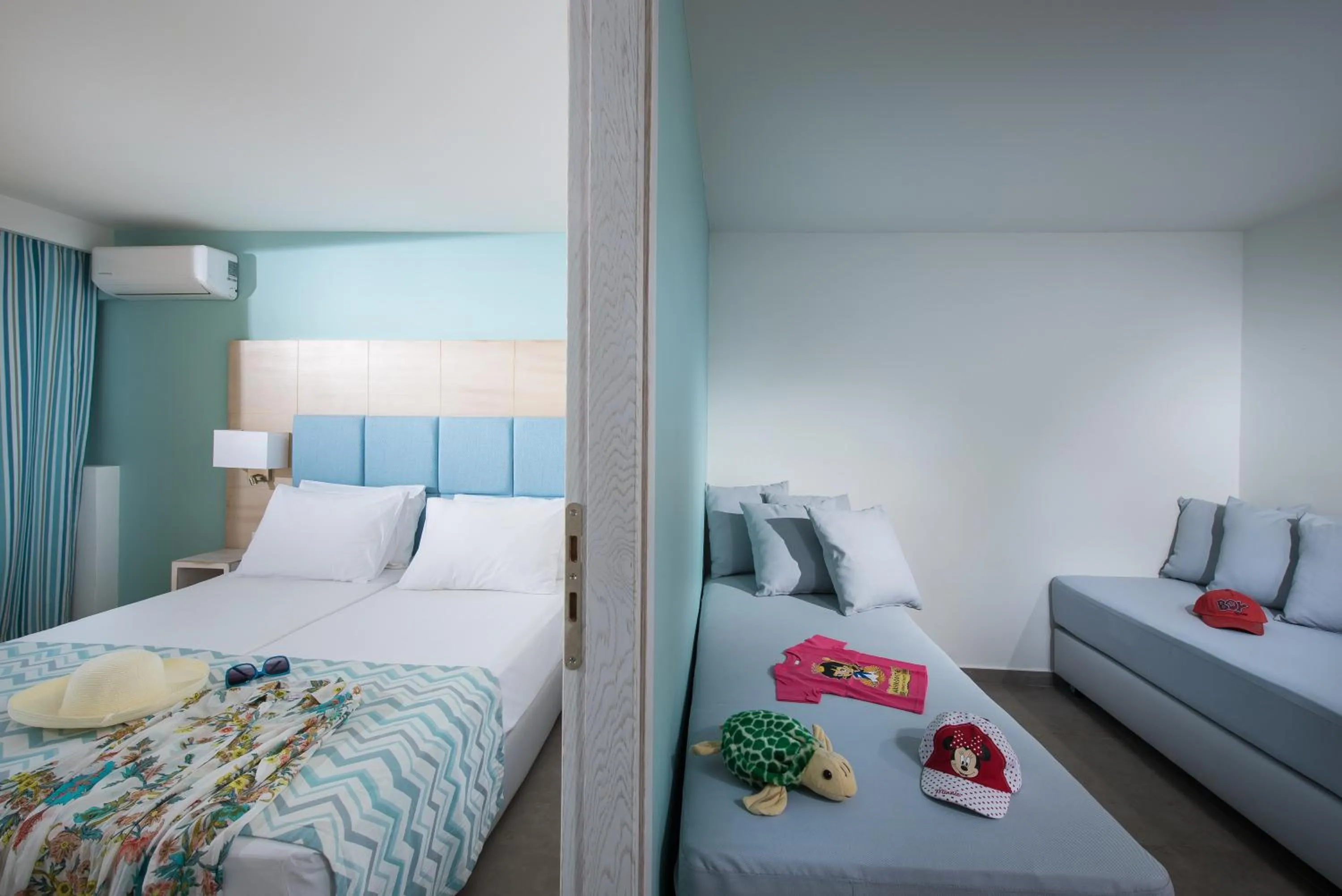 Bed in Odyssia Beach Hotel