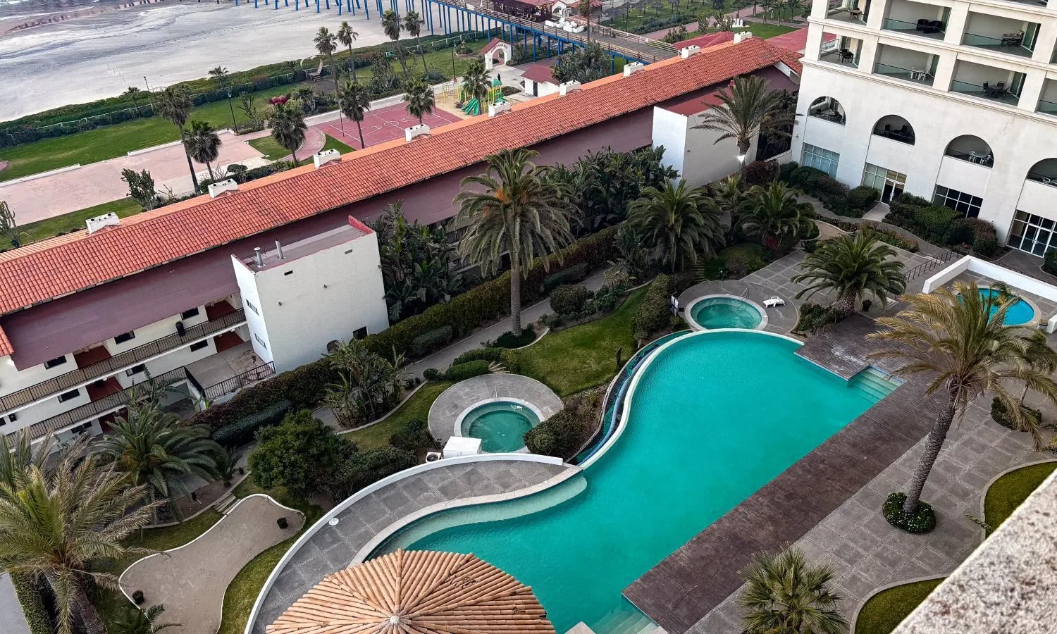 Pool view in Rosarito Beach Hotel