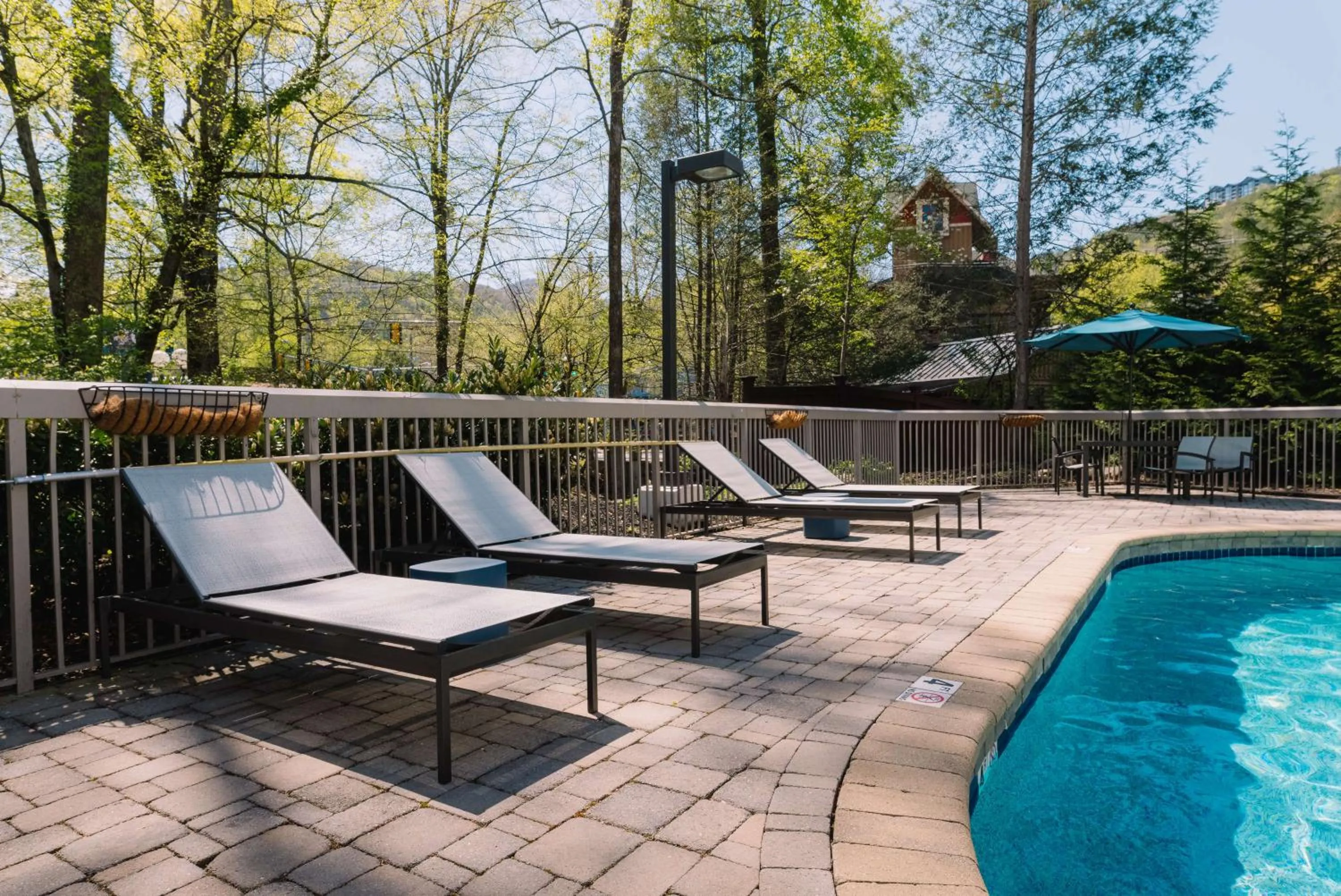 Pool view in Hampton Inn Gatlinburg