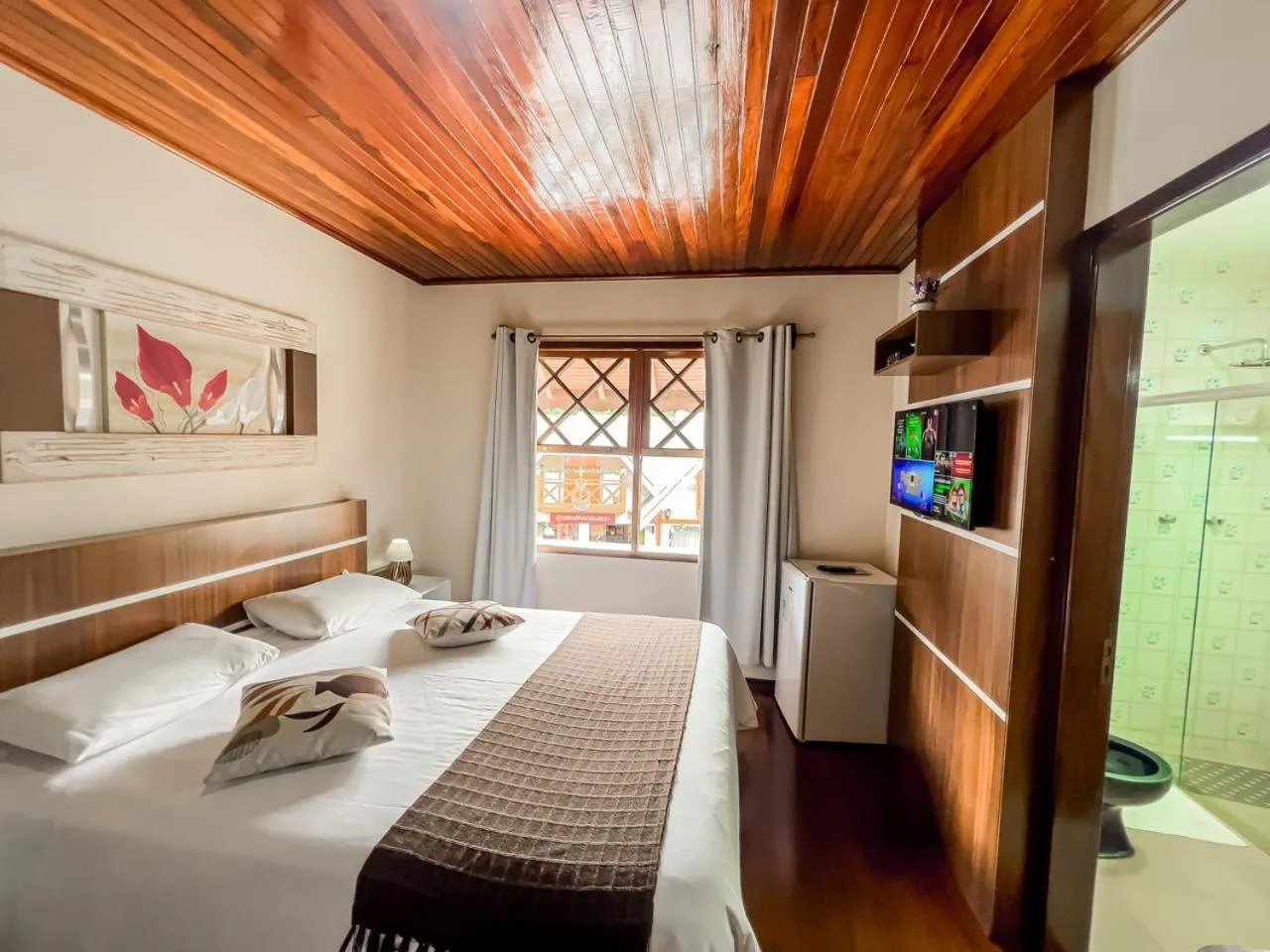 Bed in Pousada Avenida