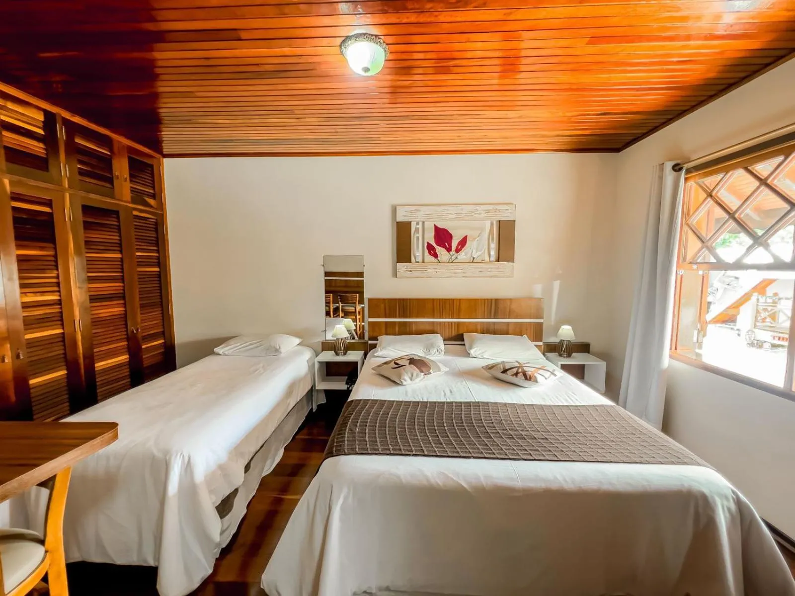 Bed in Pousada Avenida