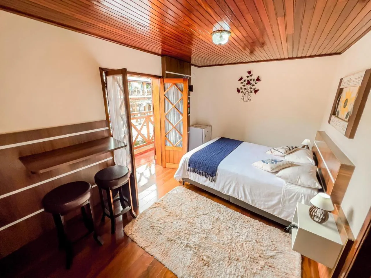 Bed in Pousada Avenida