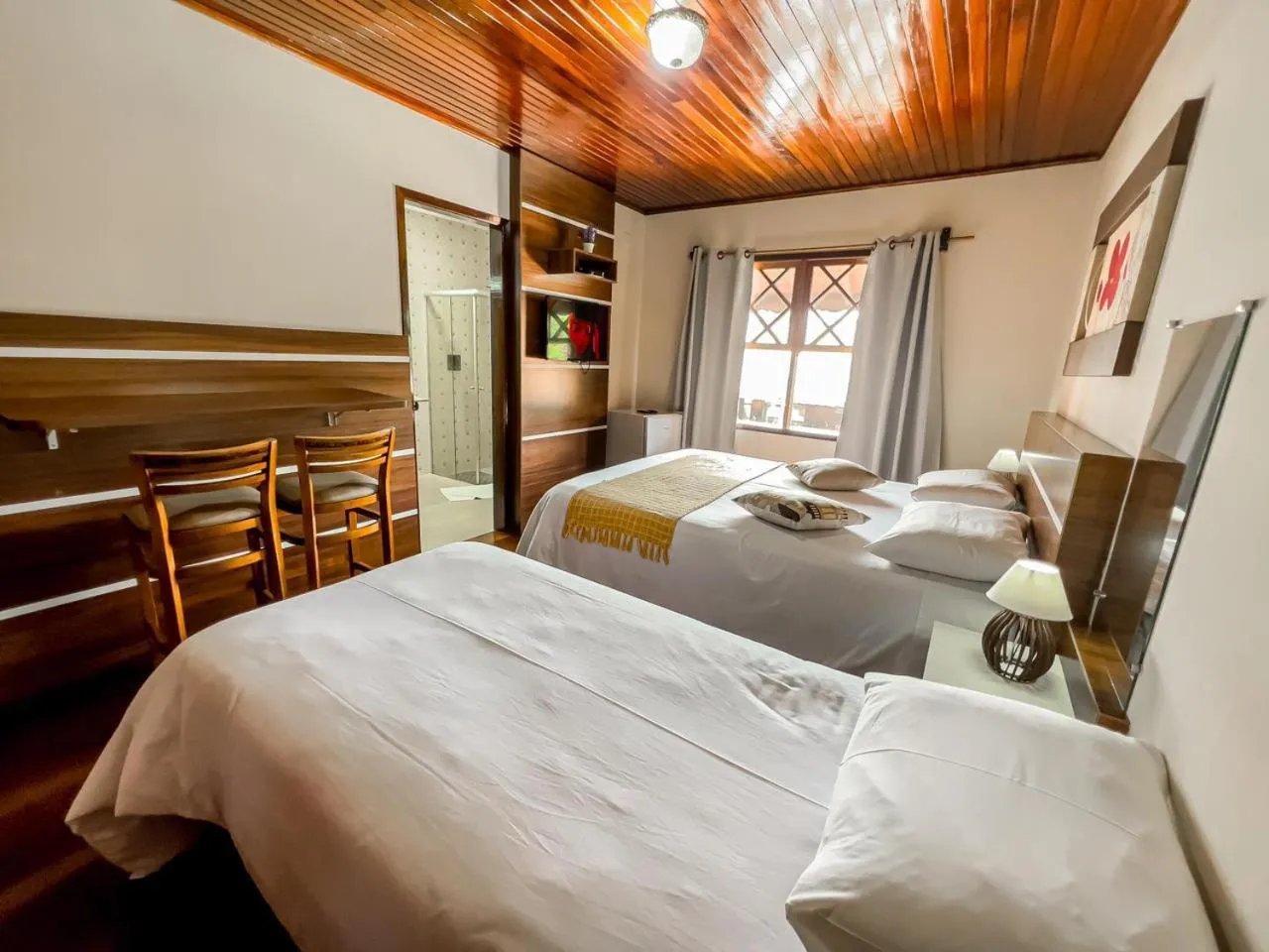Bed in Pousada Avenida