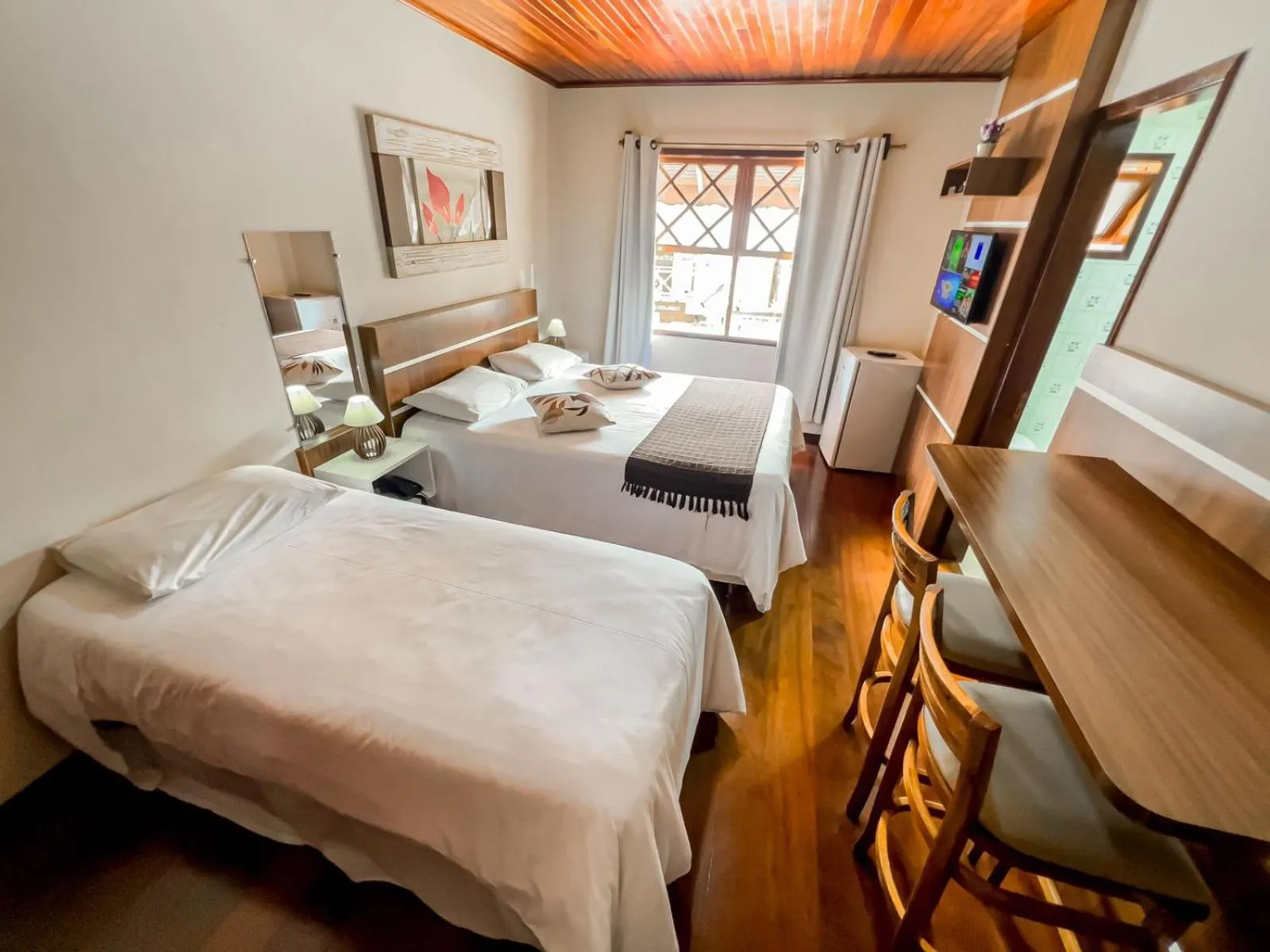 Bed in Pousada Avenida