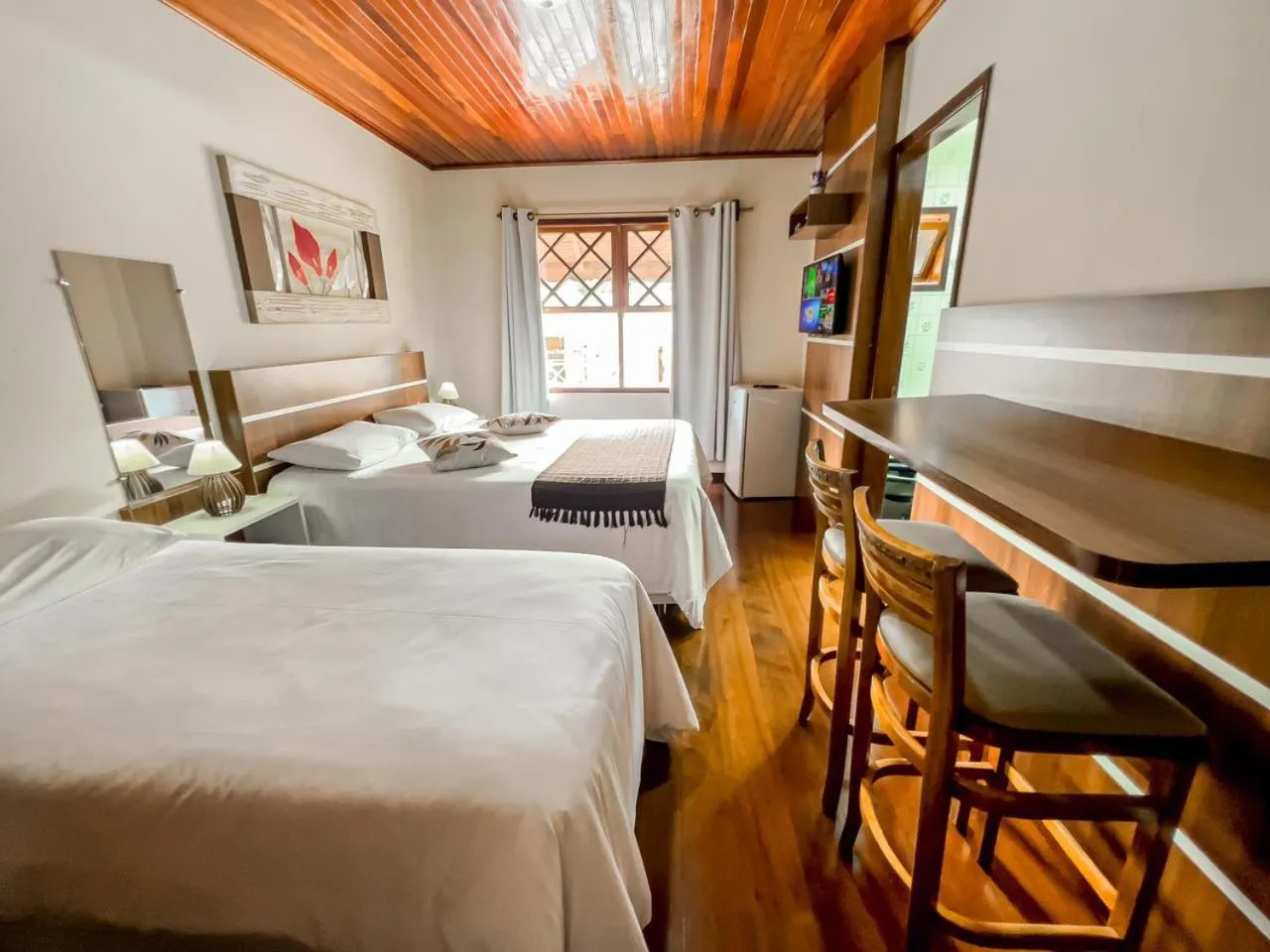 Bed in Pousada Avenida