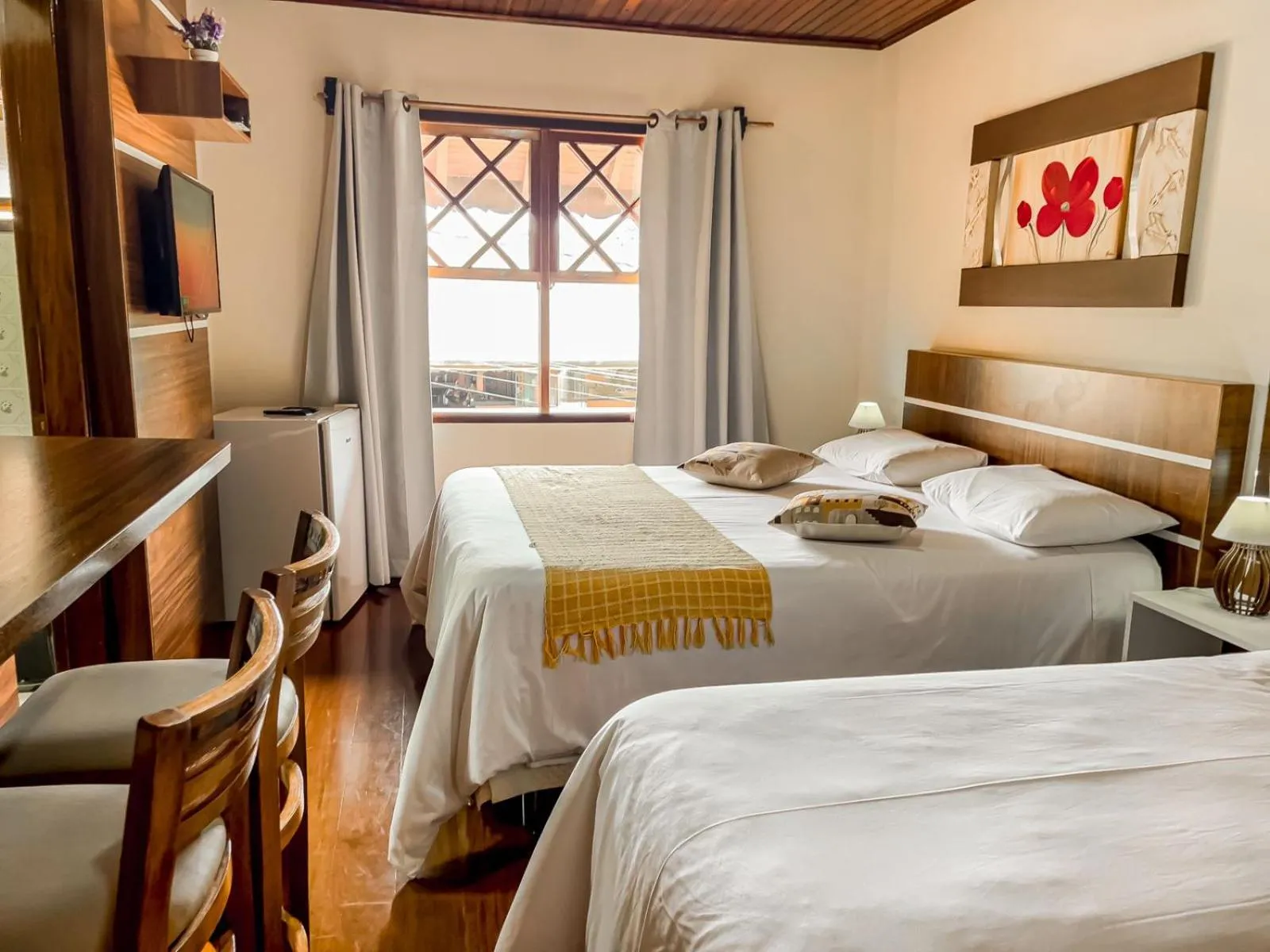 Bed in Pousada Avenida