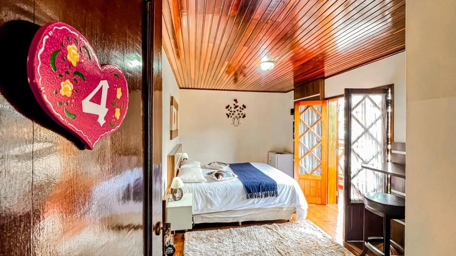Bed in Pousada Avenida