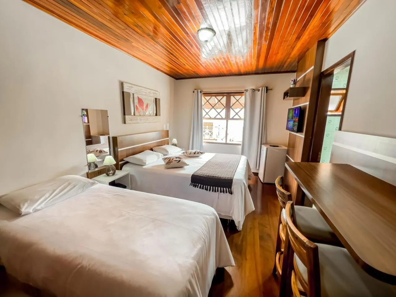 Bed in Pousada Avenida