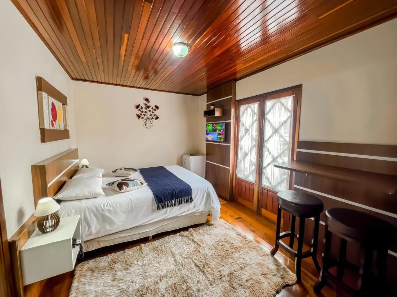 Bed in Pousada Avenida