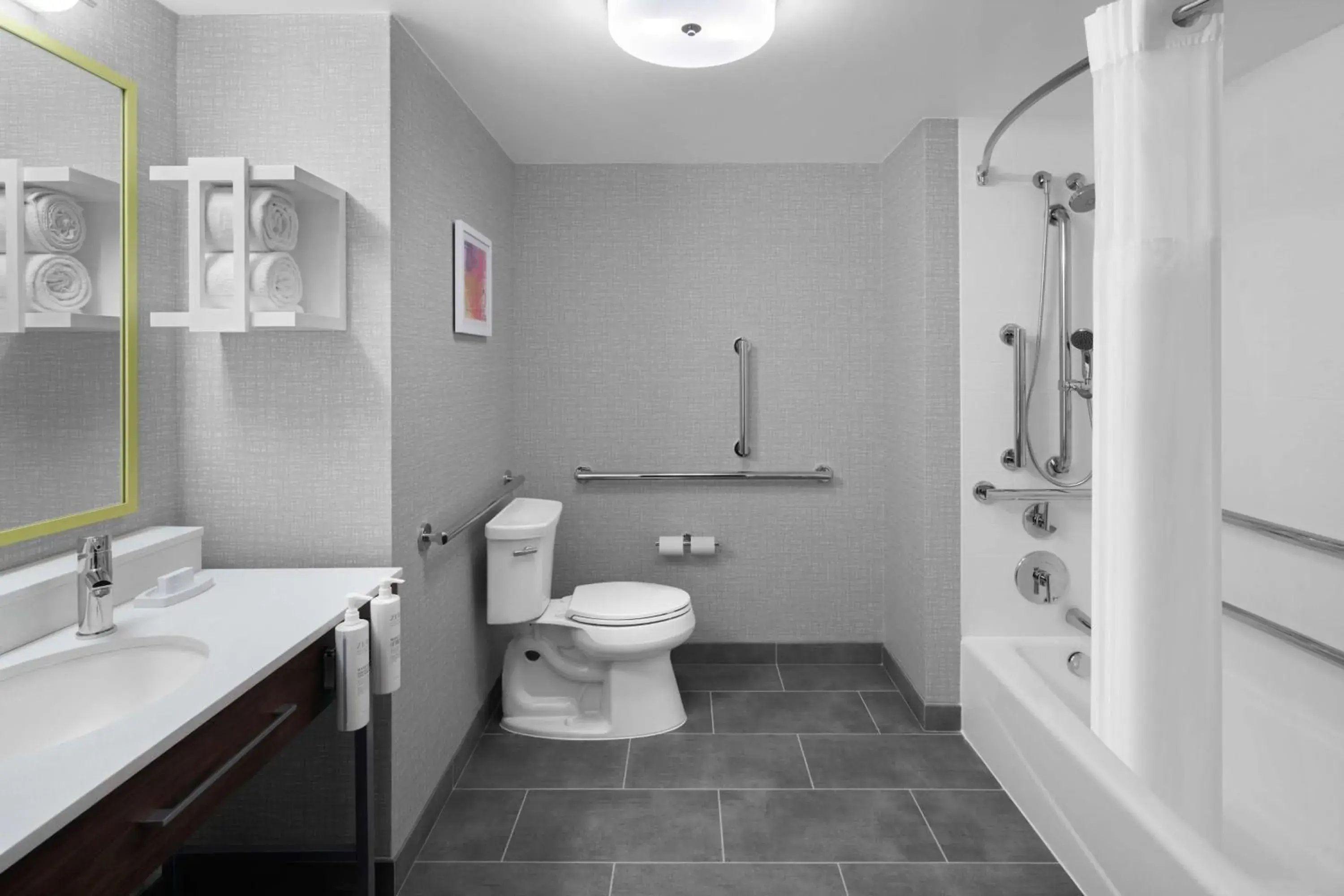 King Room with Accessible Tub - Mobility and Hearing Access/Non-Smoking in Hampton Inn & Suites Grand Rapids-Airport 28th St King Room with Accessible Tub - Mobility and Hearing Access/Non-Smoking in Hampton Inn & Suites Grand Rapids-Airport 28th St