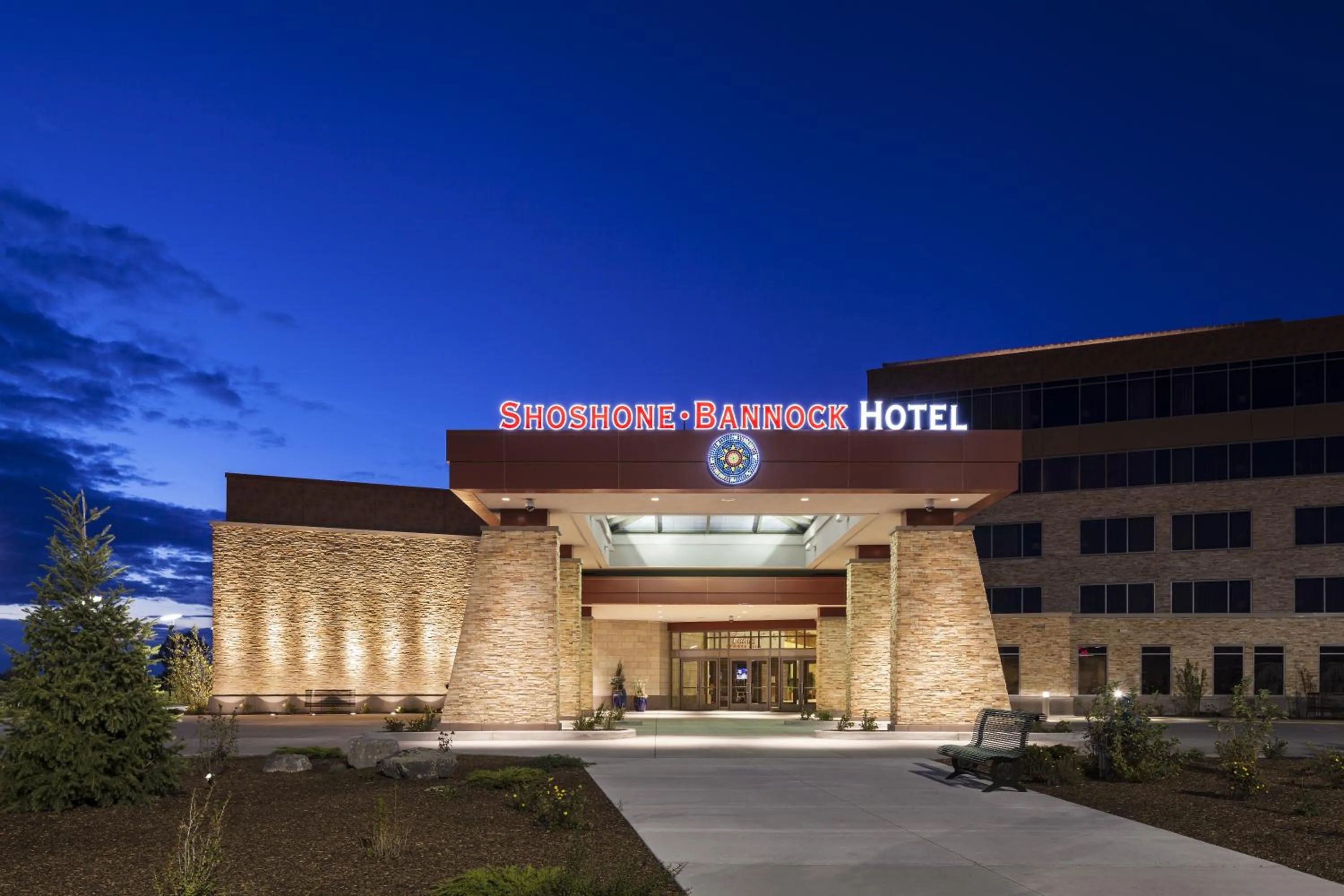 Facade/entrance in Shoshone-Bannock Hotel and Event Center