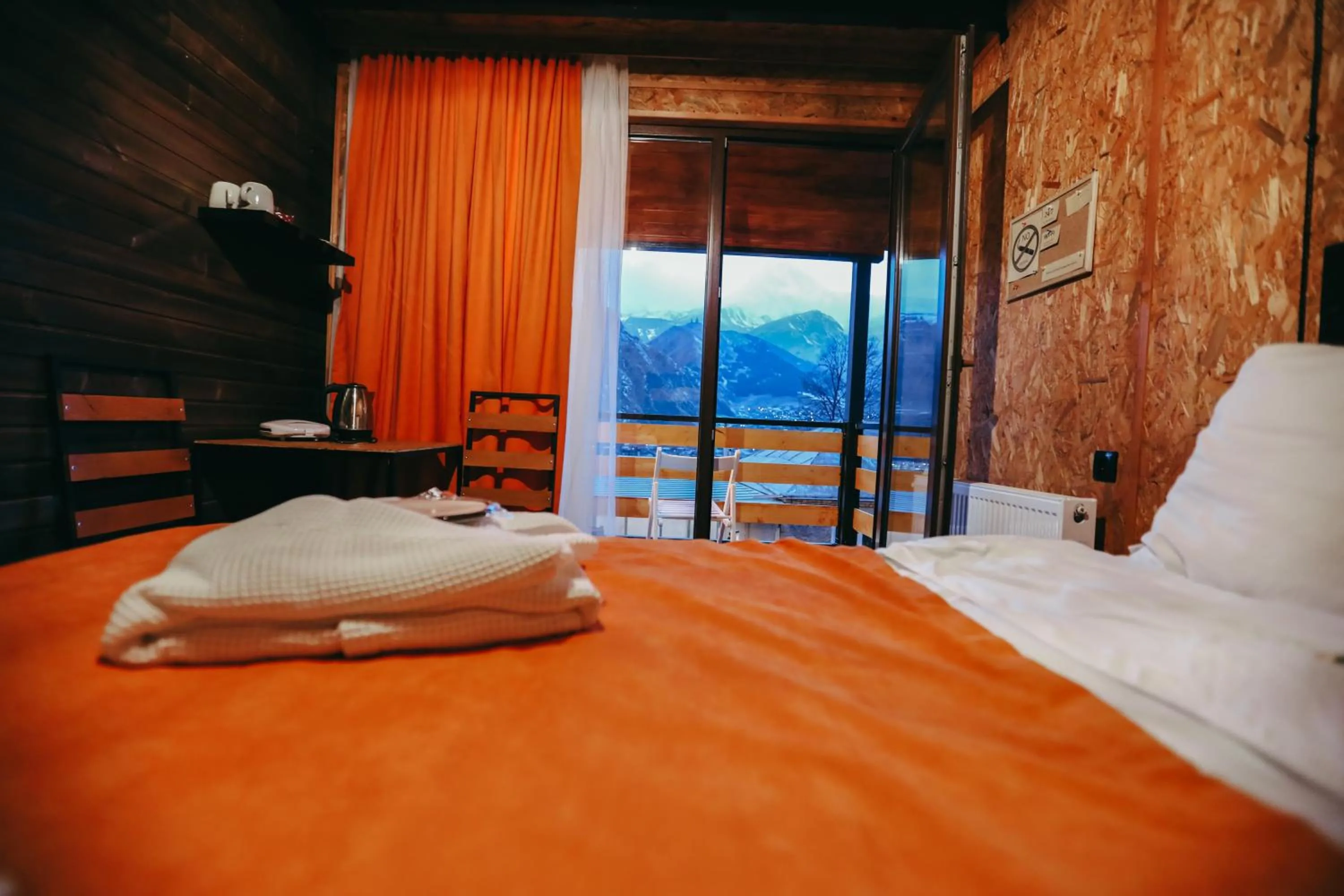 Junior Suite with Mountain View in Wooden Hotel Kazbegi