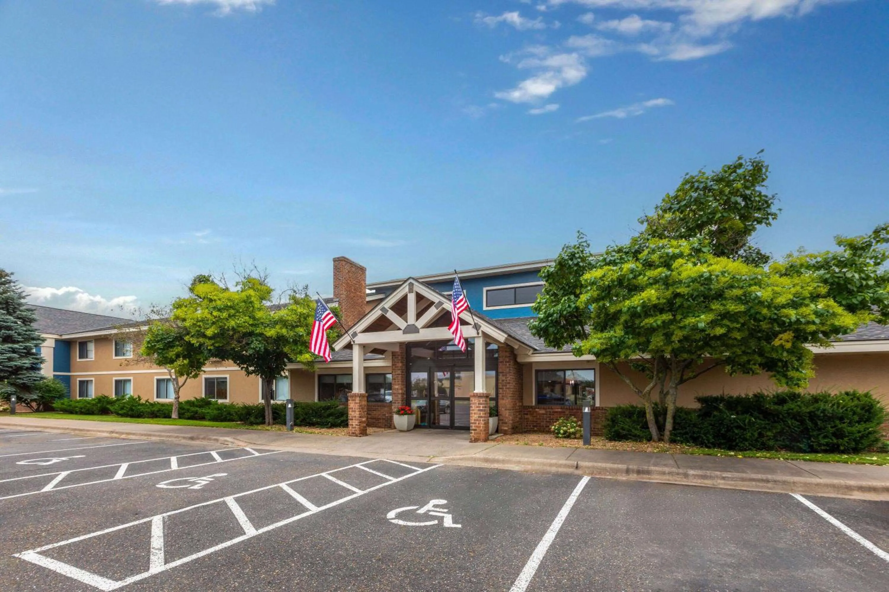 Property building in AmericInn by Wyndham North Branch