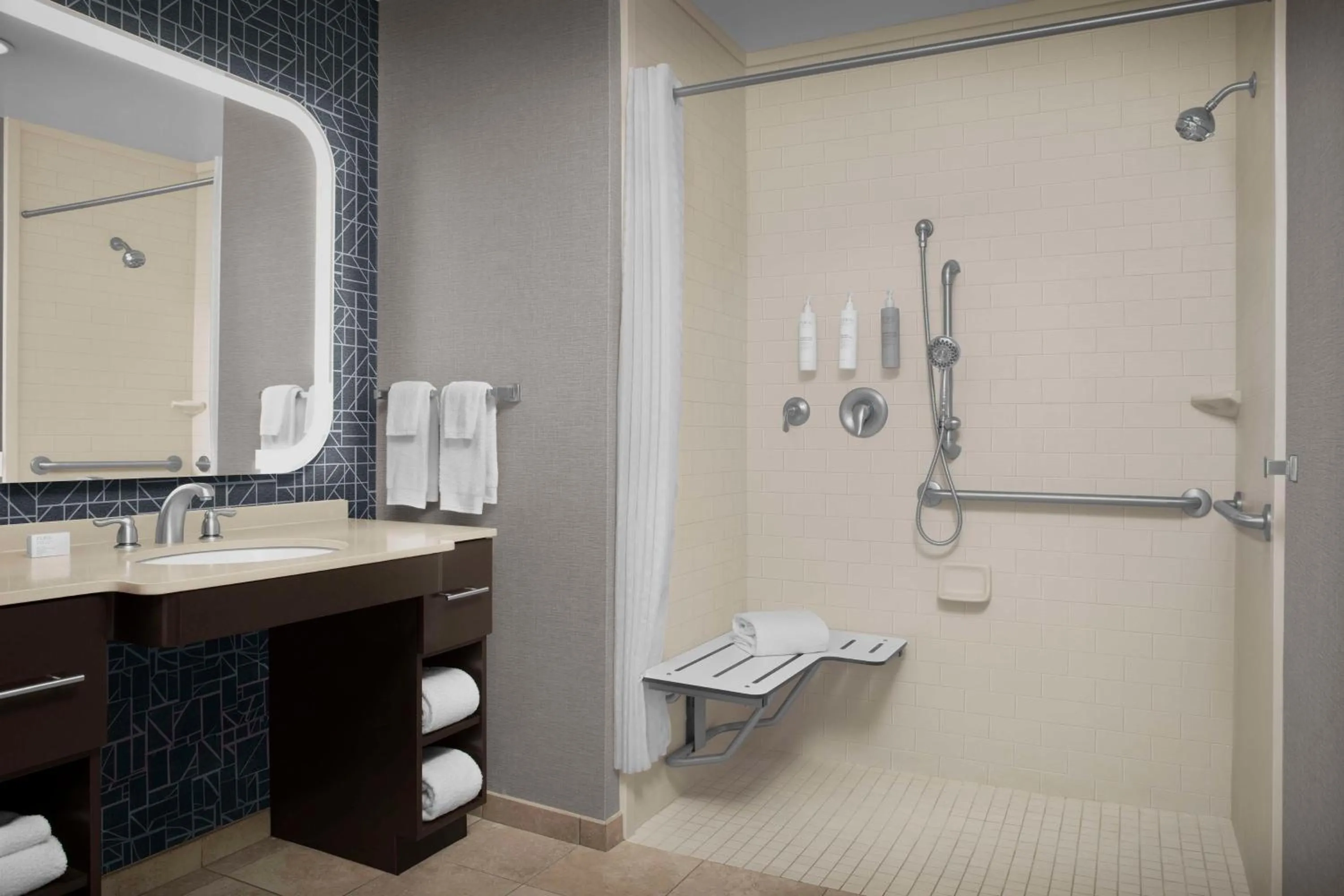 Shower in Homewood Suites by Hilton Orlando Airport