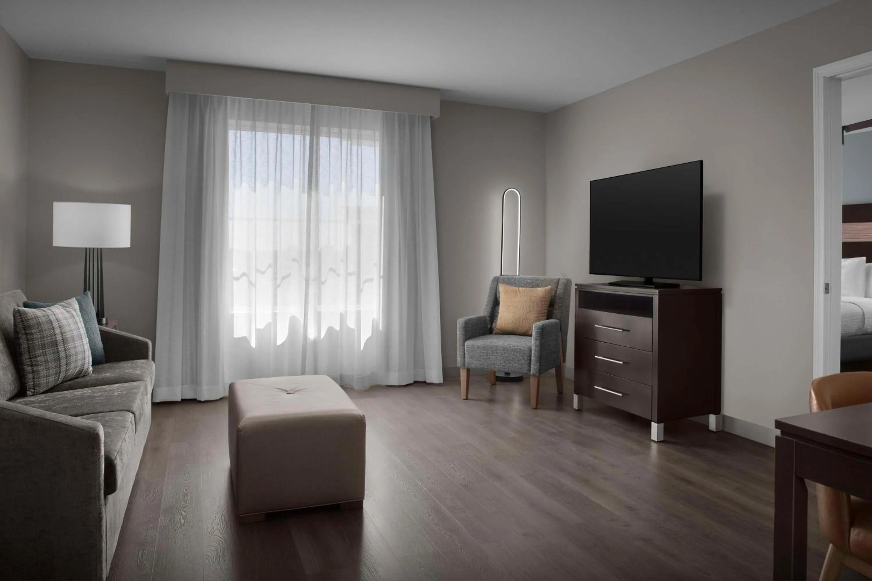 Bed in Homewood Suites by Hilton Orlando Airport