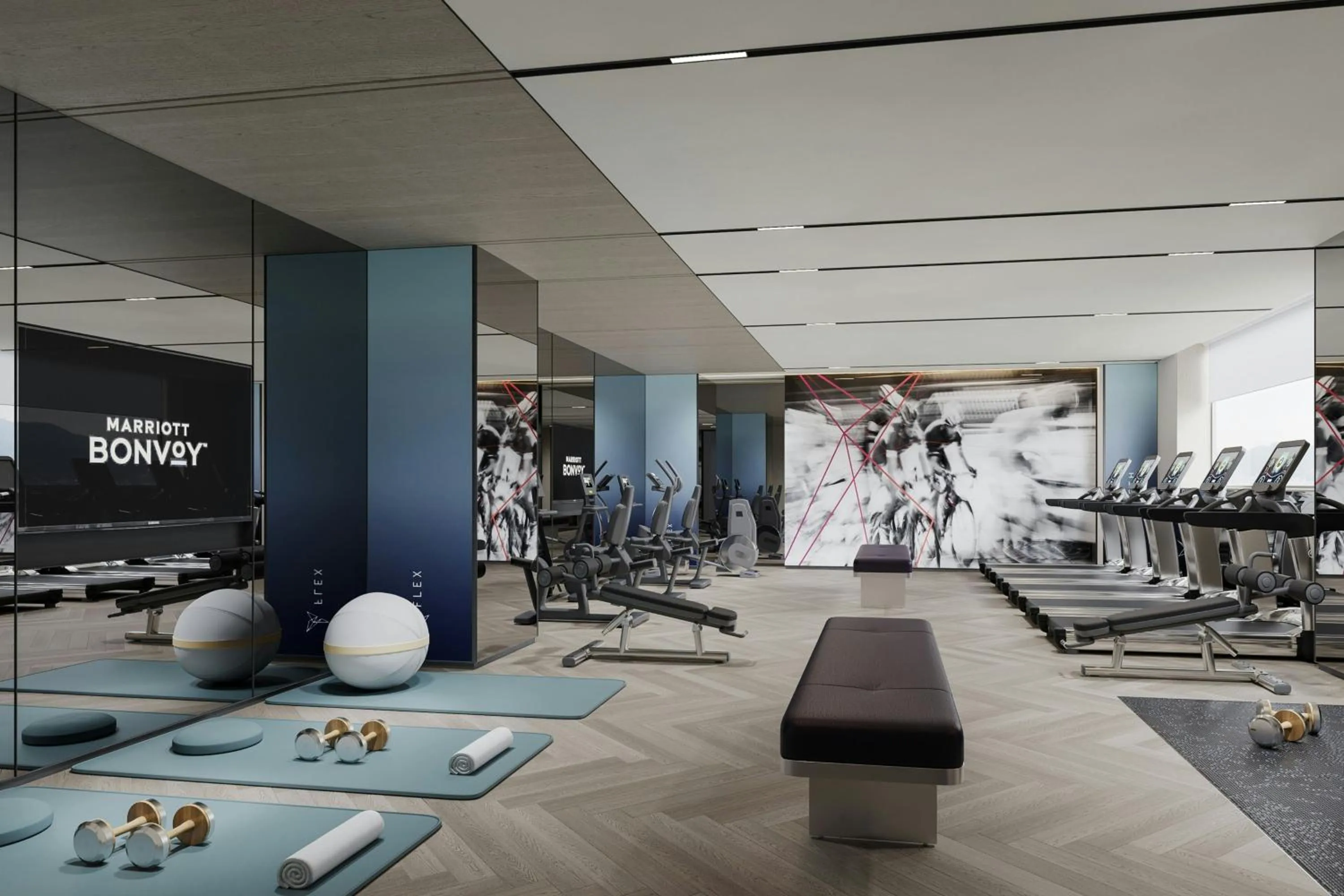 Fitness centre/facilities in Kobe Marriott Hotel
