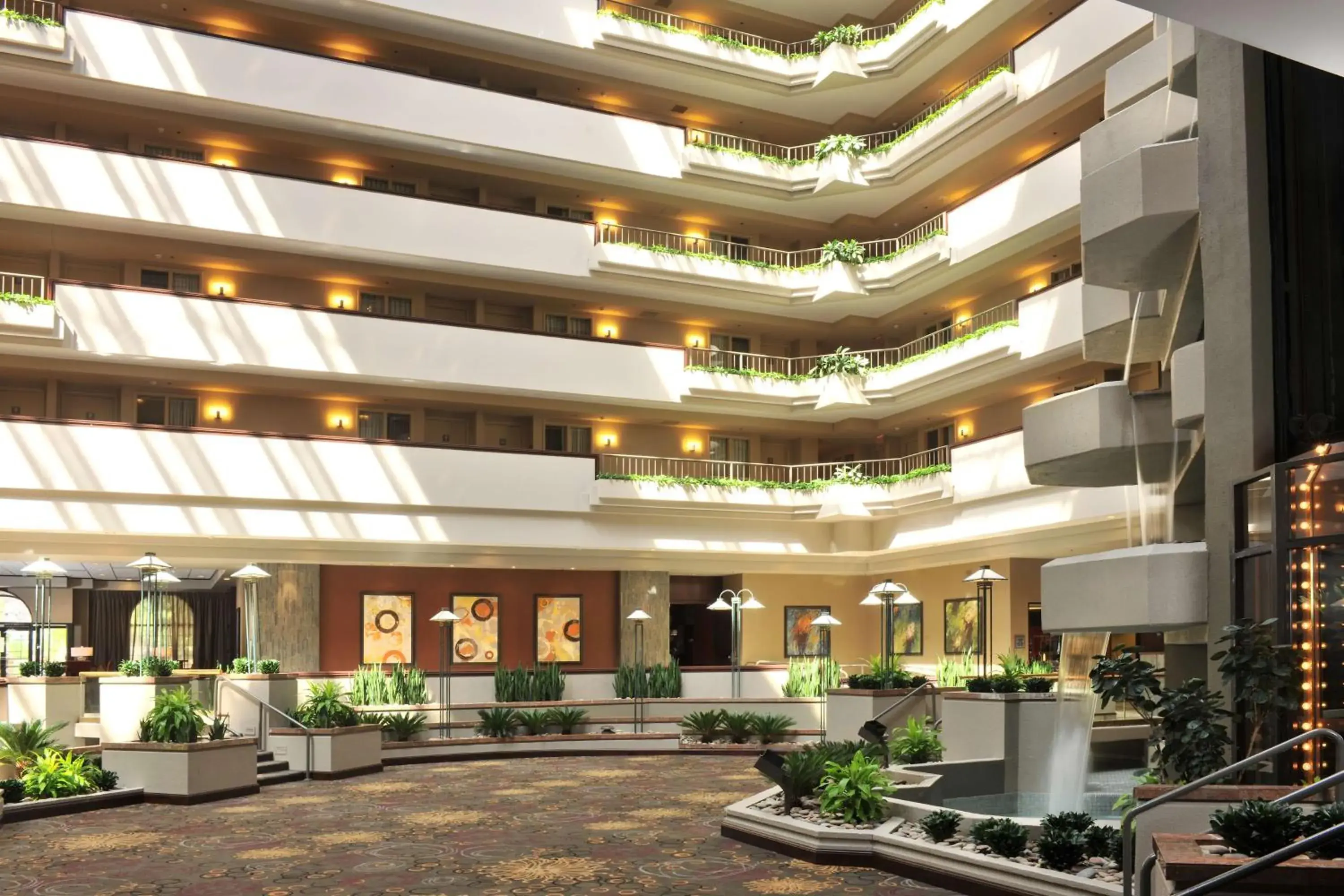 Lobby or reception in Embassy Suites Des Moines Downtown Lobby or reception in Embassy Suites Des Moines Downtown