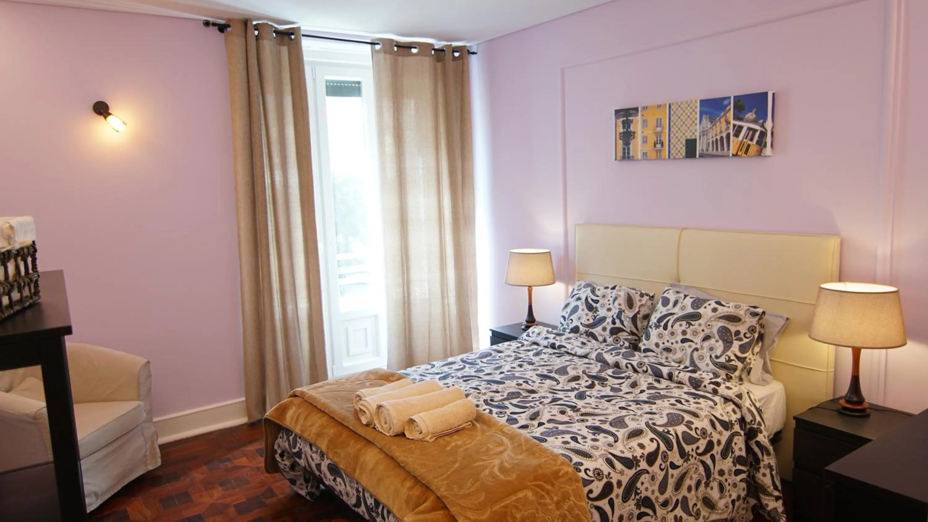 Bed in Avenida Cozy Apartment