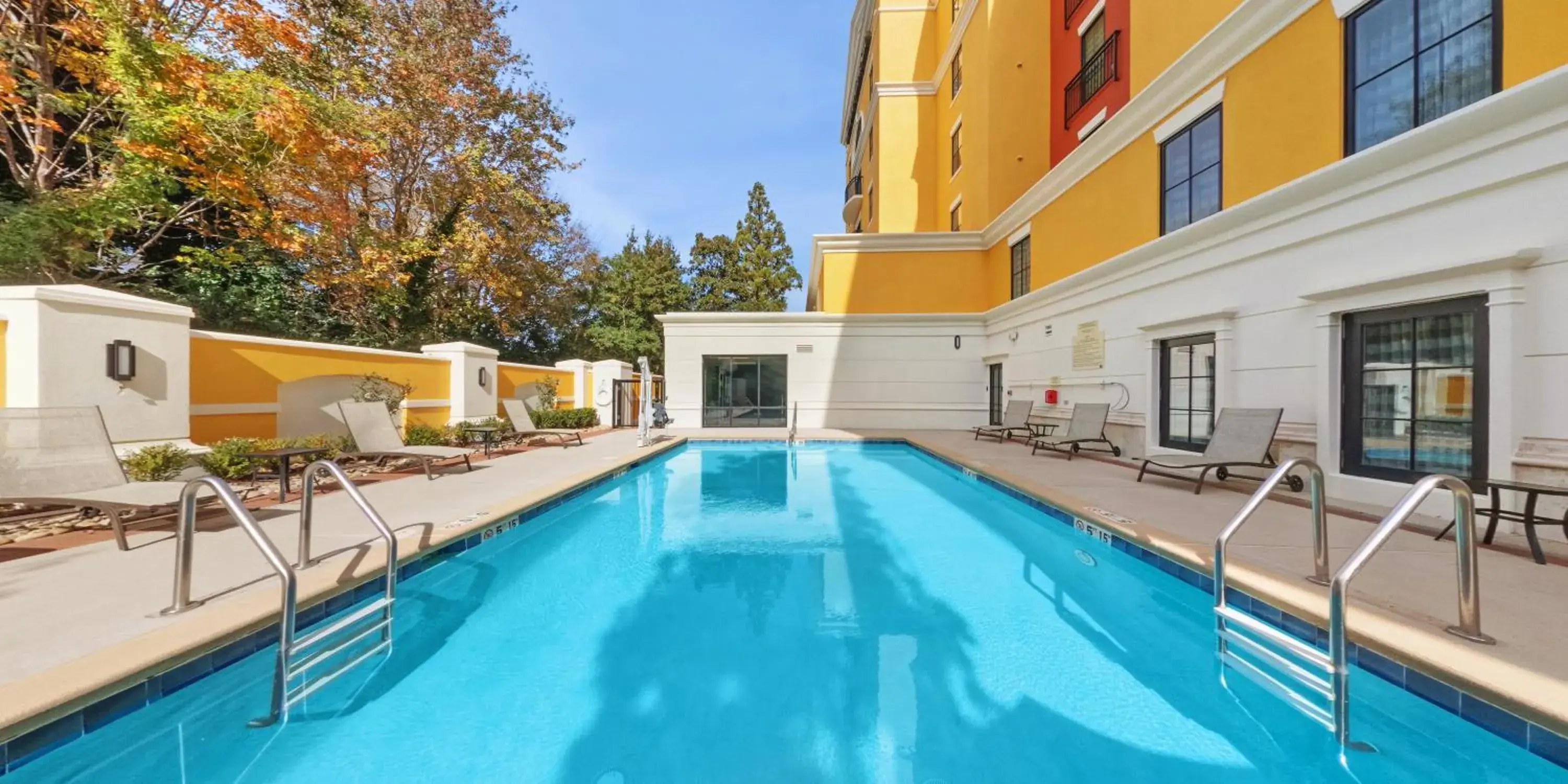 Pool view in Hampton Inn & Suites South Park at Phillips Place Pool view in Hampton Inn & Suites South Park at Phillips Place