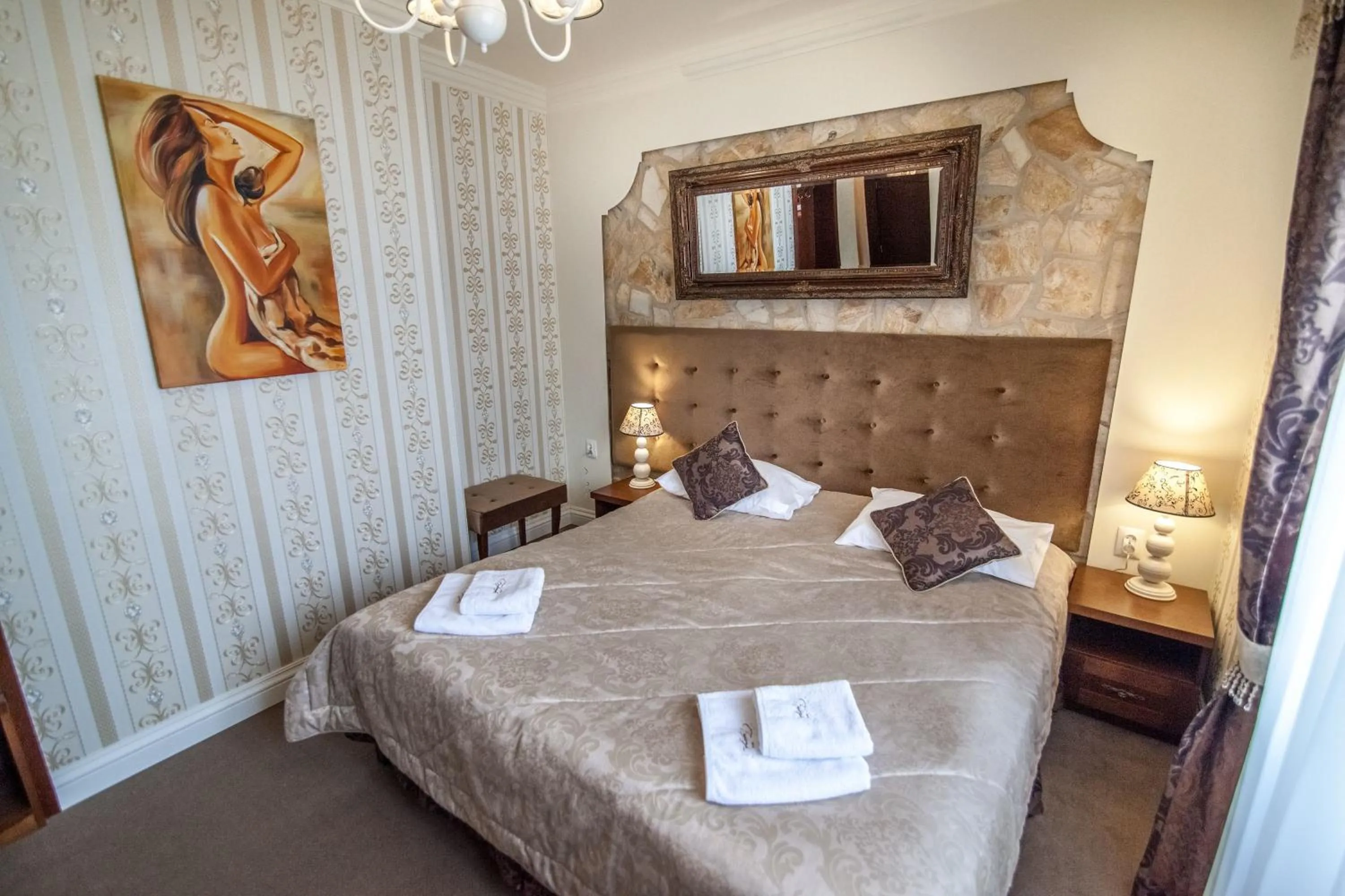 Bed in Hotel Fryderyk