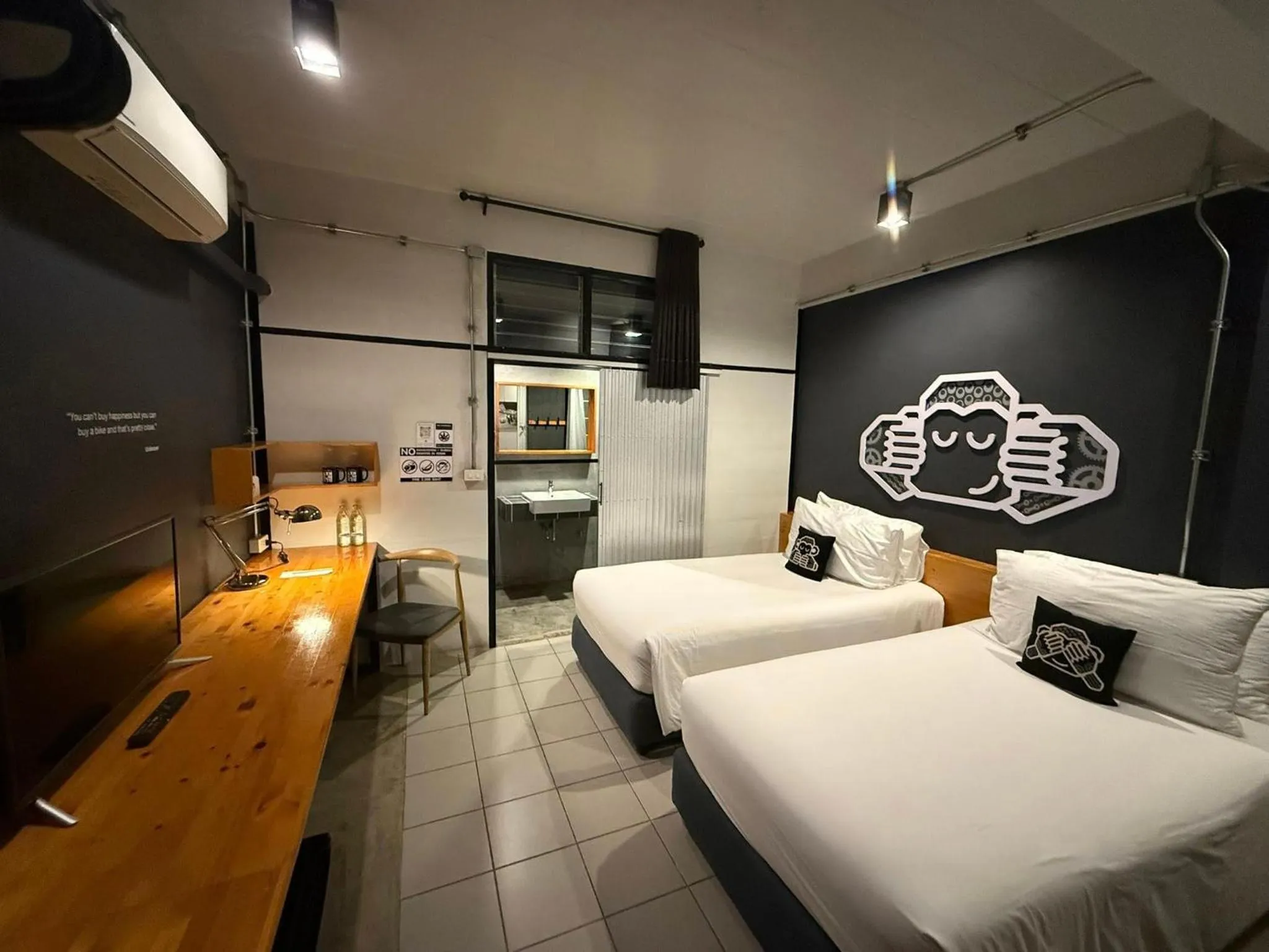 Bedroom, Bed in Blu Monkey Hotel Surat Thani