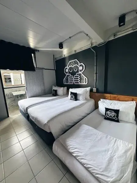 Bed in Blu Monkey Hub & Hotel Surat Thani Bed in Blu Monkey Hub & Hotel Surat Thani