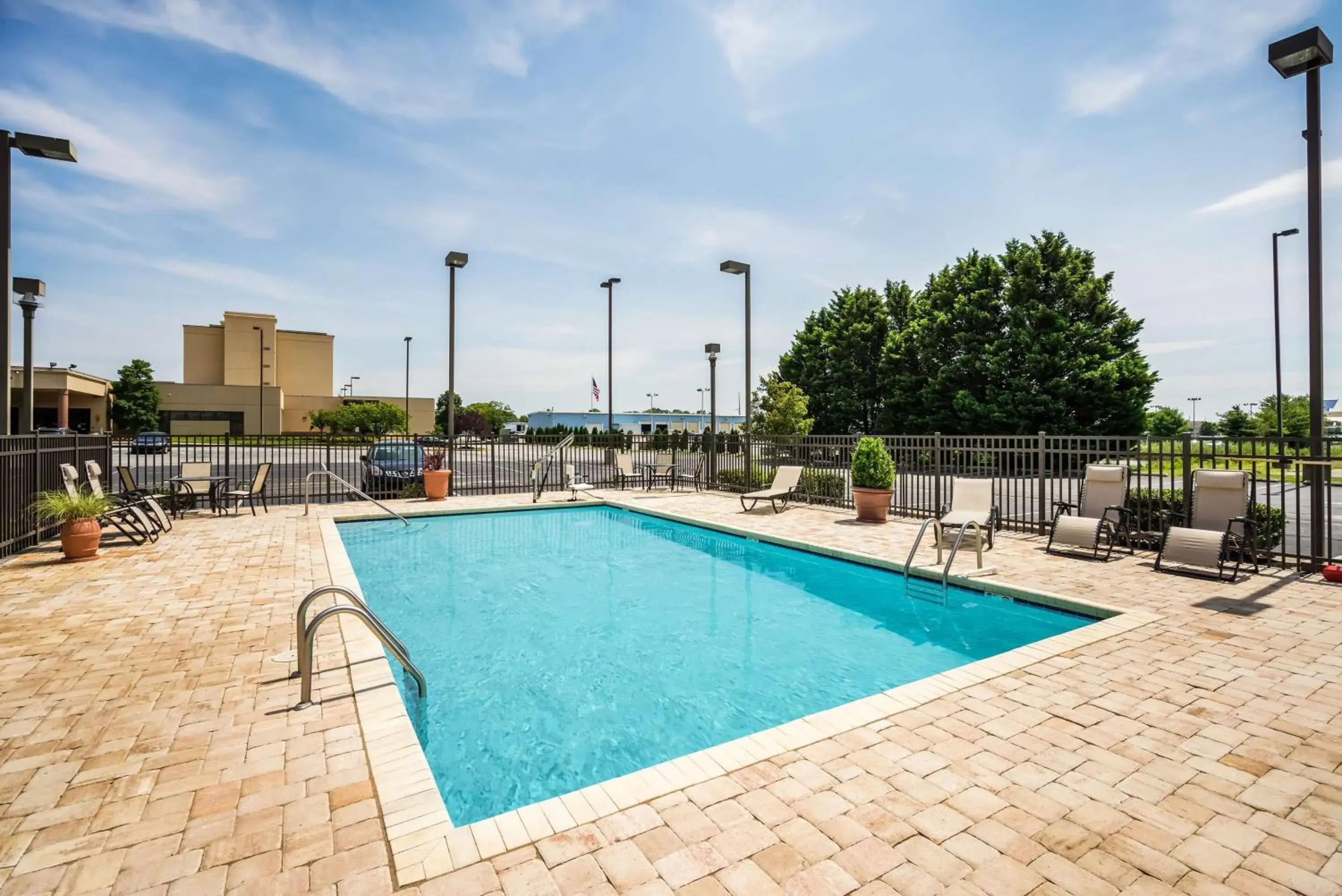 Pool view in Hampton Inn Dover Pool view in Hampton Inn Dover