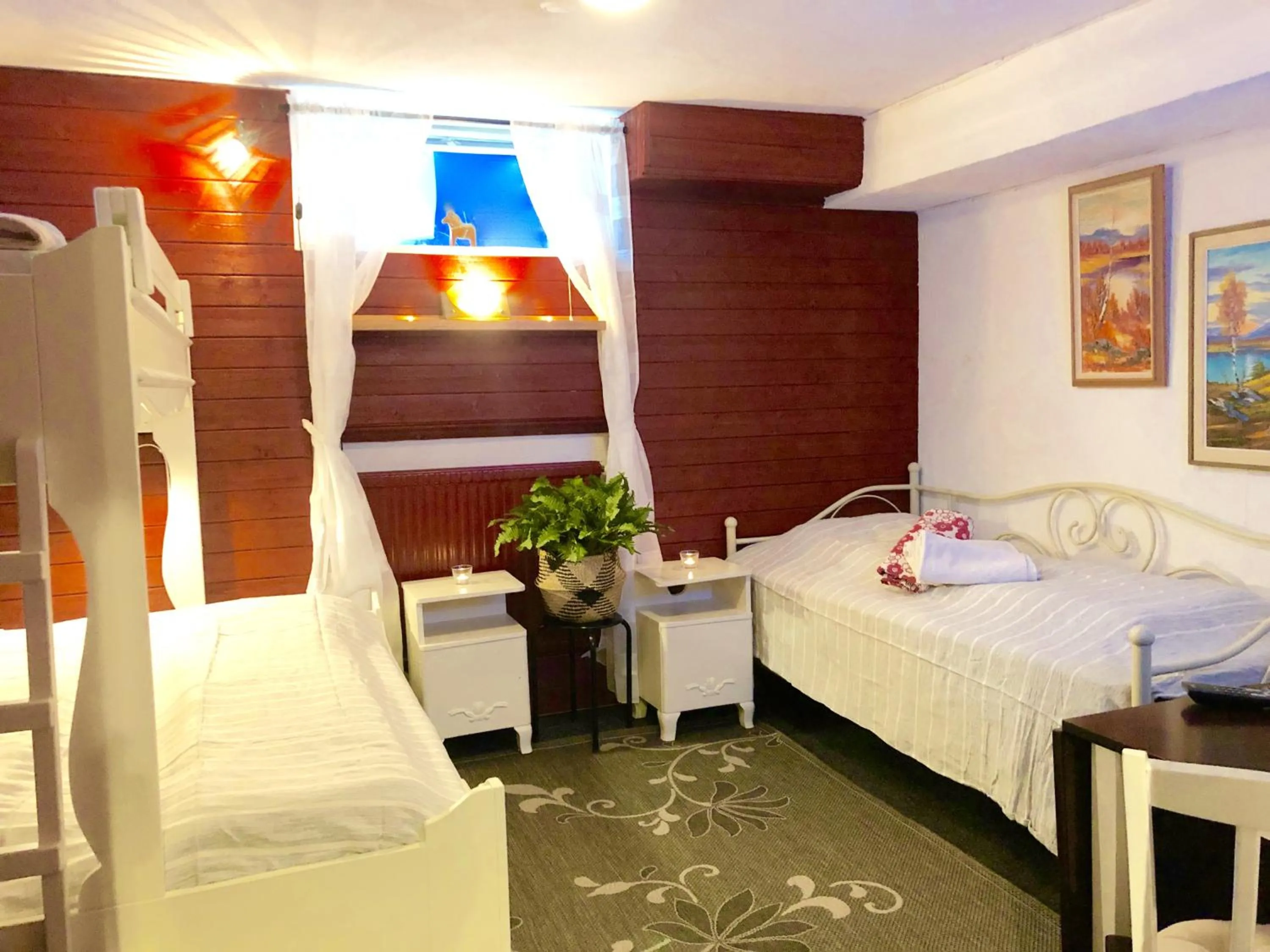 Bed in Prinsgården B&B rum stugor