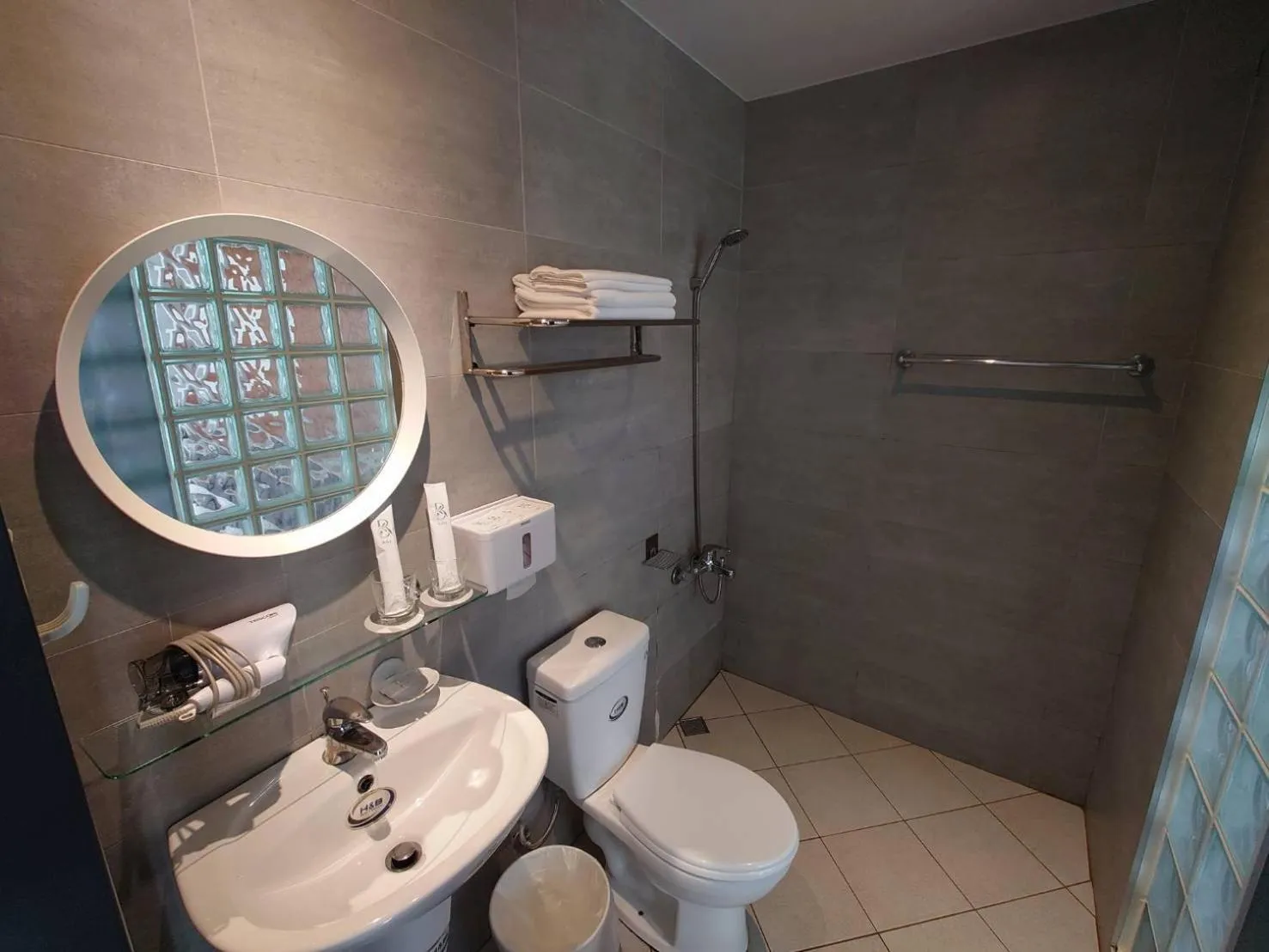 Shower in H suite Go