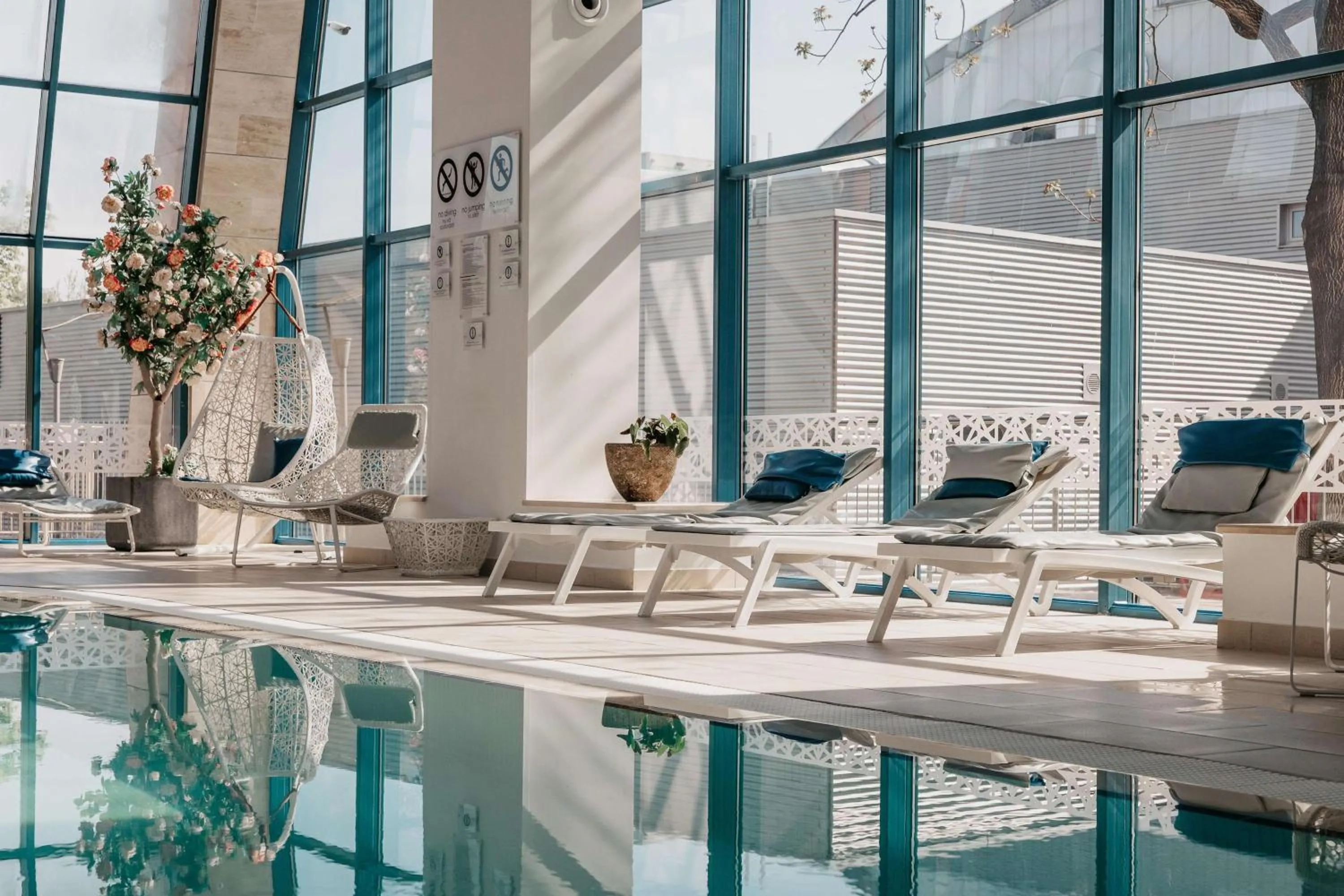 Pool view in DoubleTree by Hilton Oradea