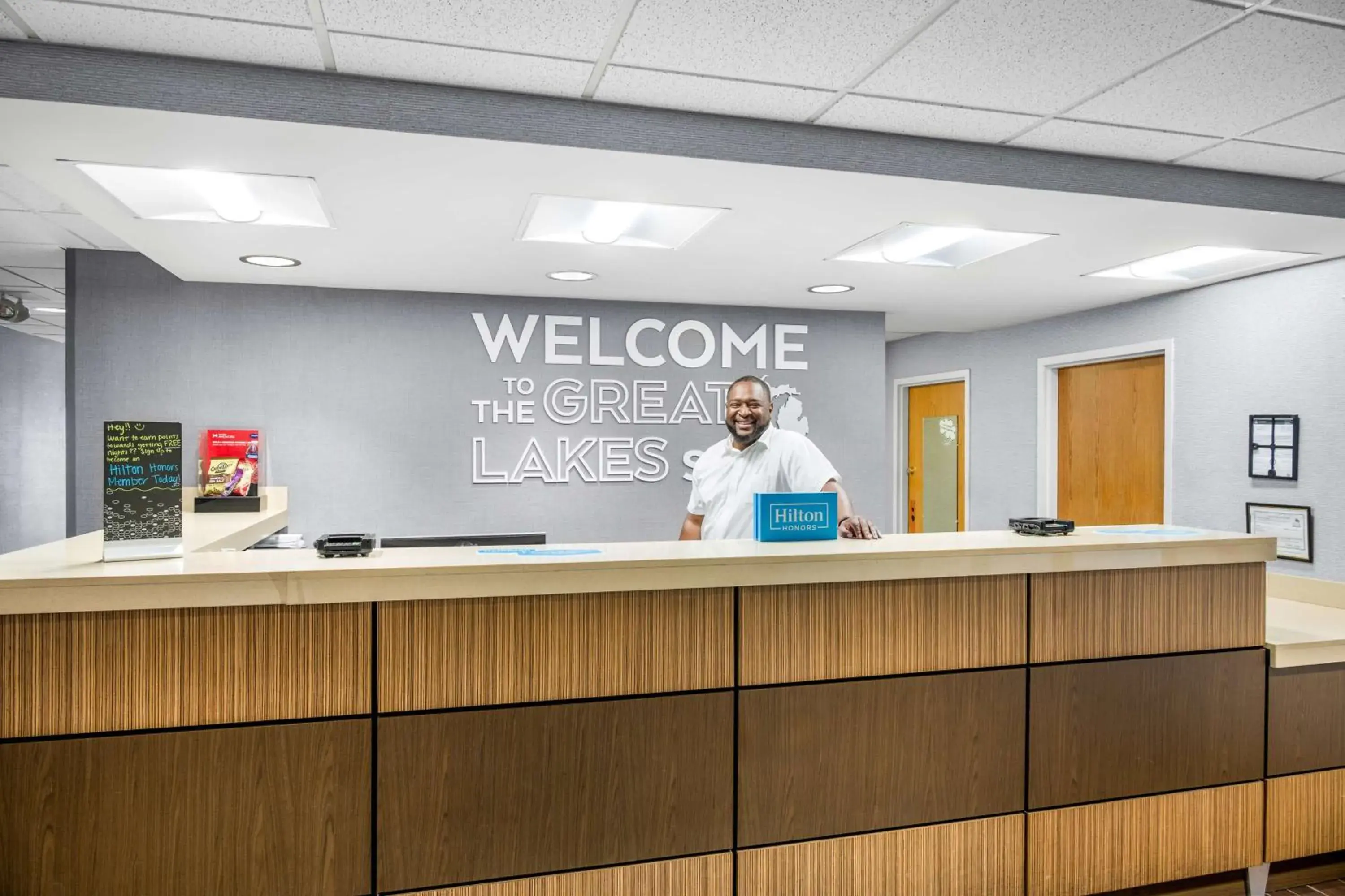 Lobby or reception in Hampton Inn Grand Rapids/North Lobby or reception in Hampton Inn Grand Rapids/North