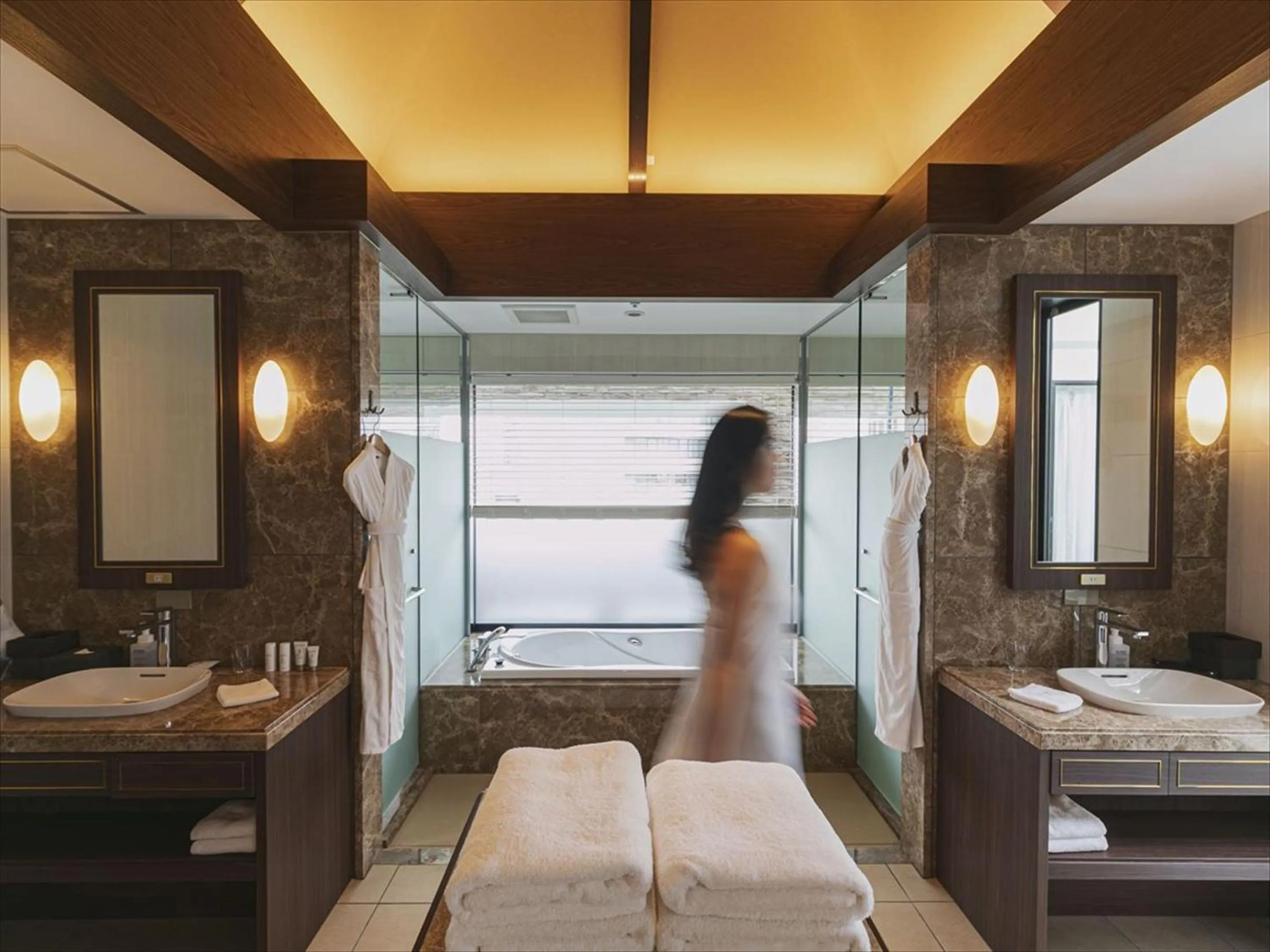 Bathroom, Bed in Okinawa EXES Naha