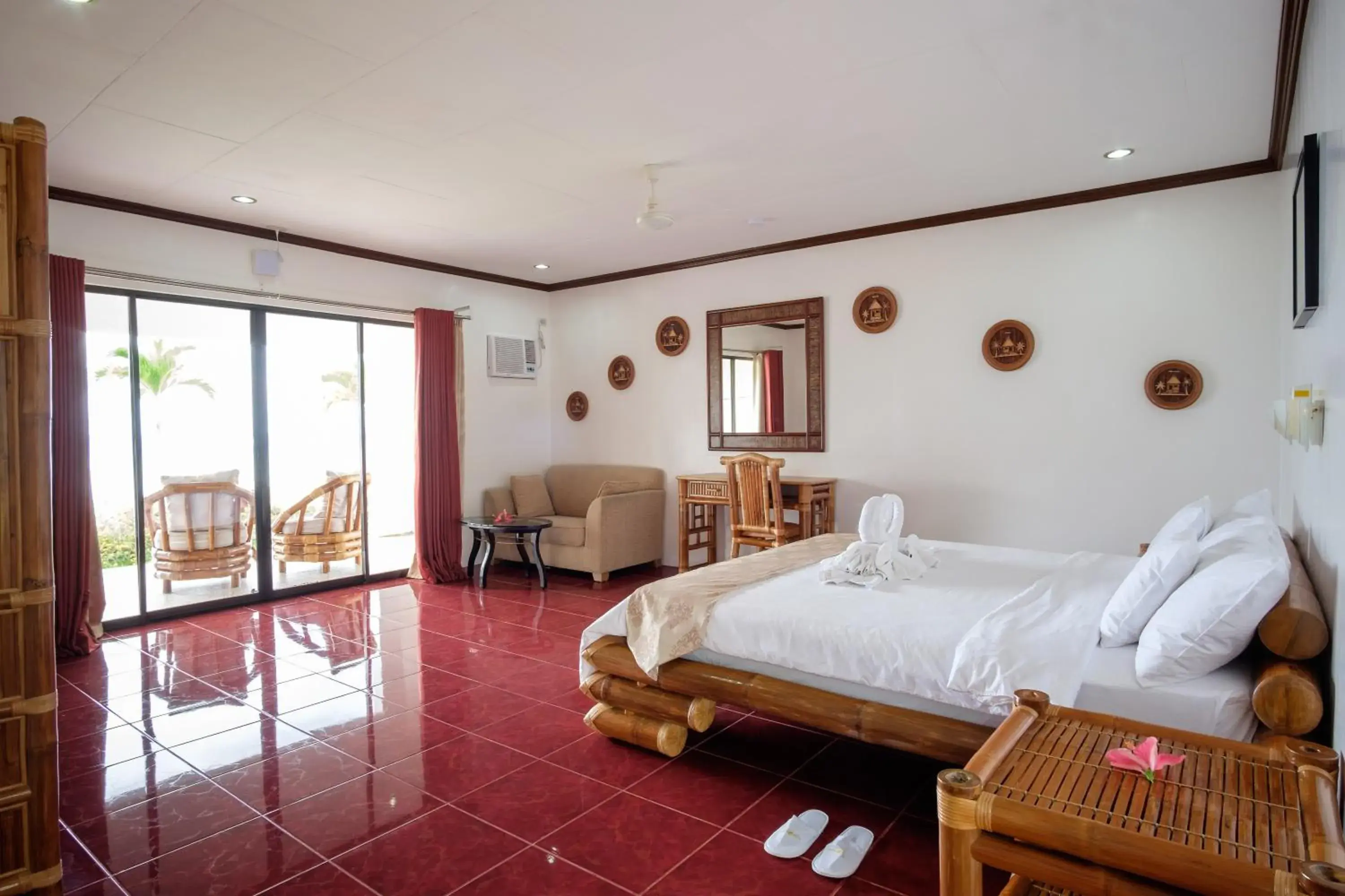 Bed in Kasai Village Dive Resort Bed in Kasai Village Dive Resort