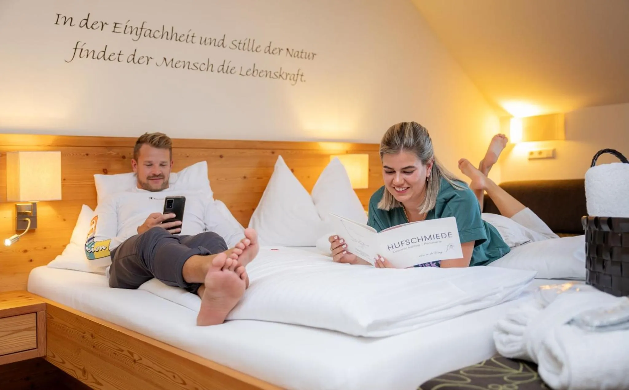 Bed in Hotel Schröckerhof