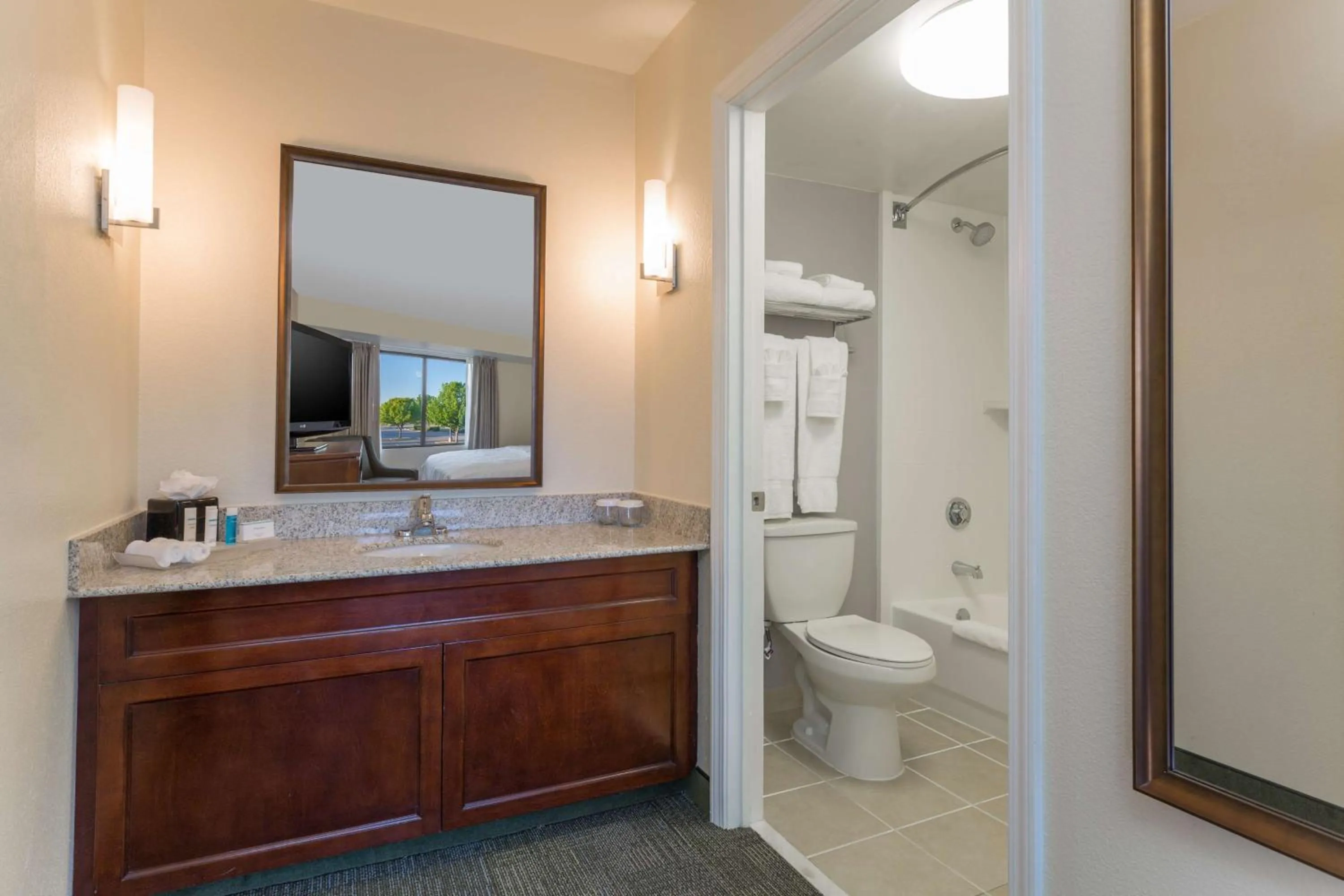 Bathroom in Homewood Suites by Hilton Ft. Worth-North at Fossil Creek