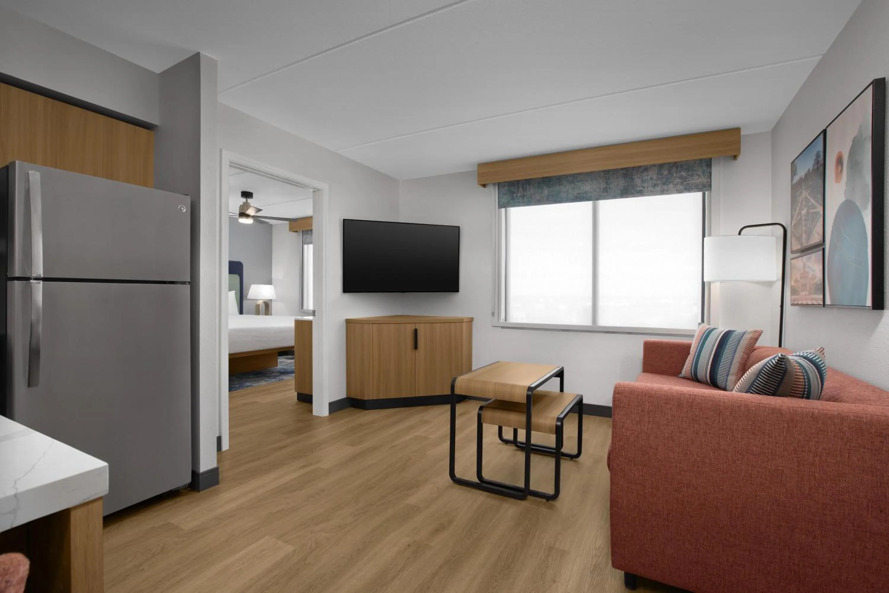 Living room in Homewood Suites by Hilton Ft. Worth-North at Fossil Creek