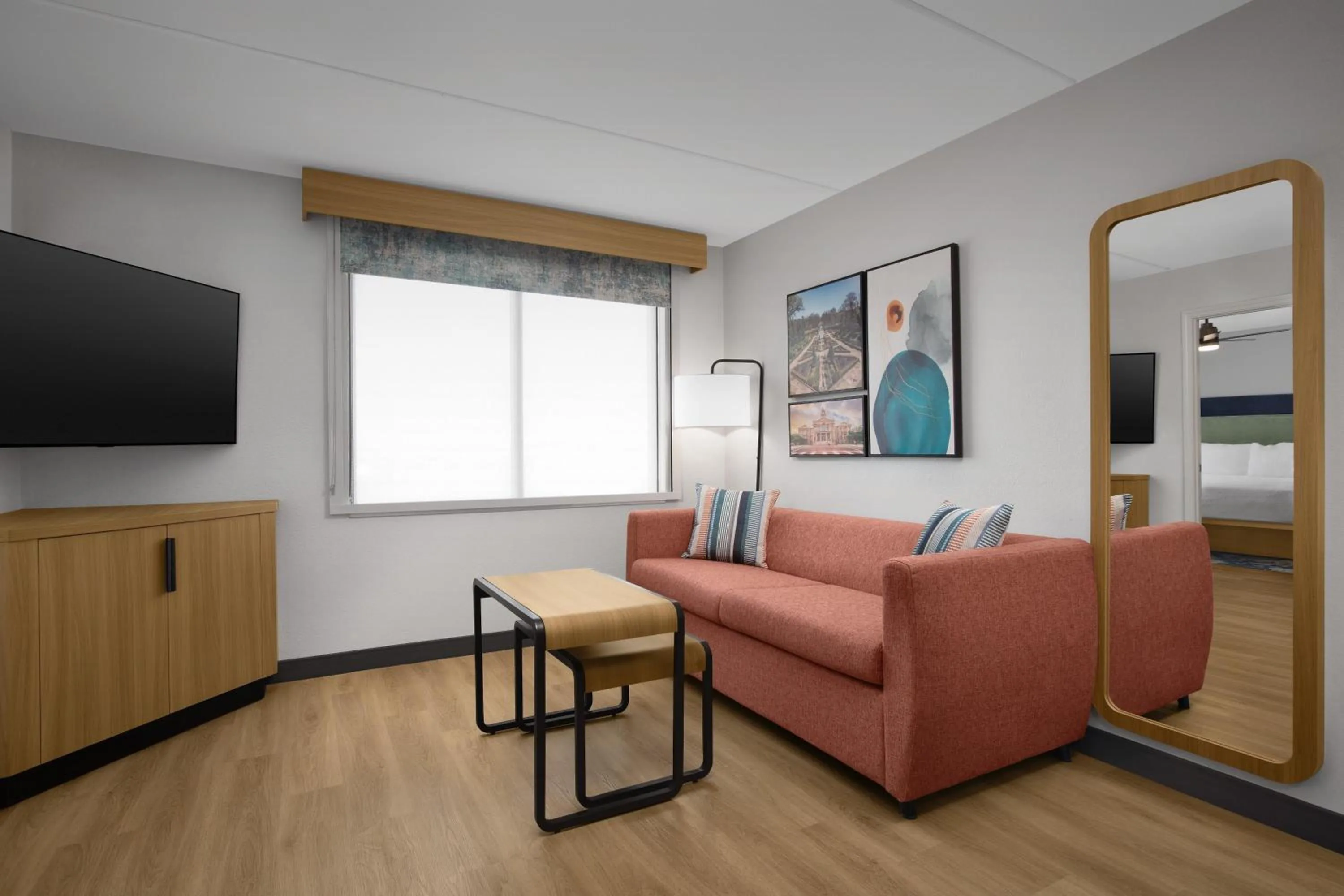 Living room in Homewood Suites by Hilton Ft. Worth-North at Fossil Creek