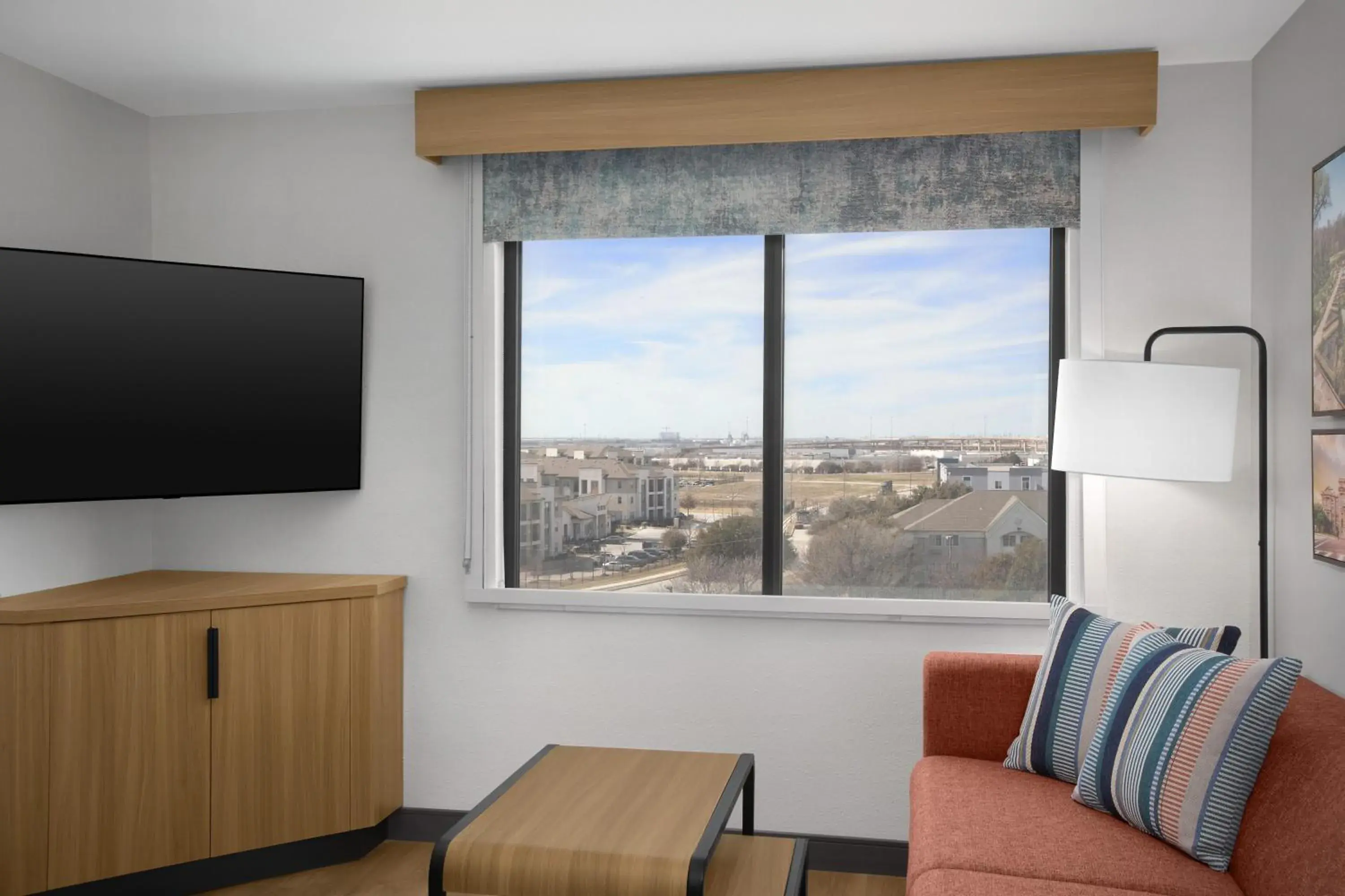 Living room in Homewood Suites by Hilton Ft. Worth-North at Fossil Creek Living room in Homewood Suites by Hilton Ft. Worth-North at Fossil Creek