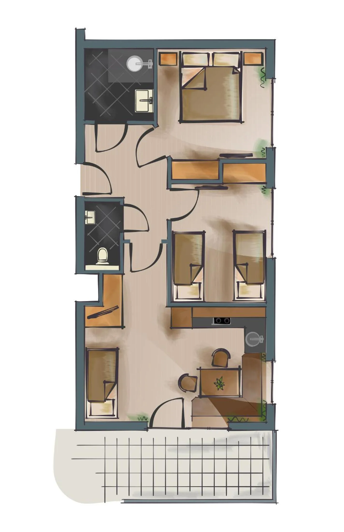 Floor plan in Waidmannsruh Appartements