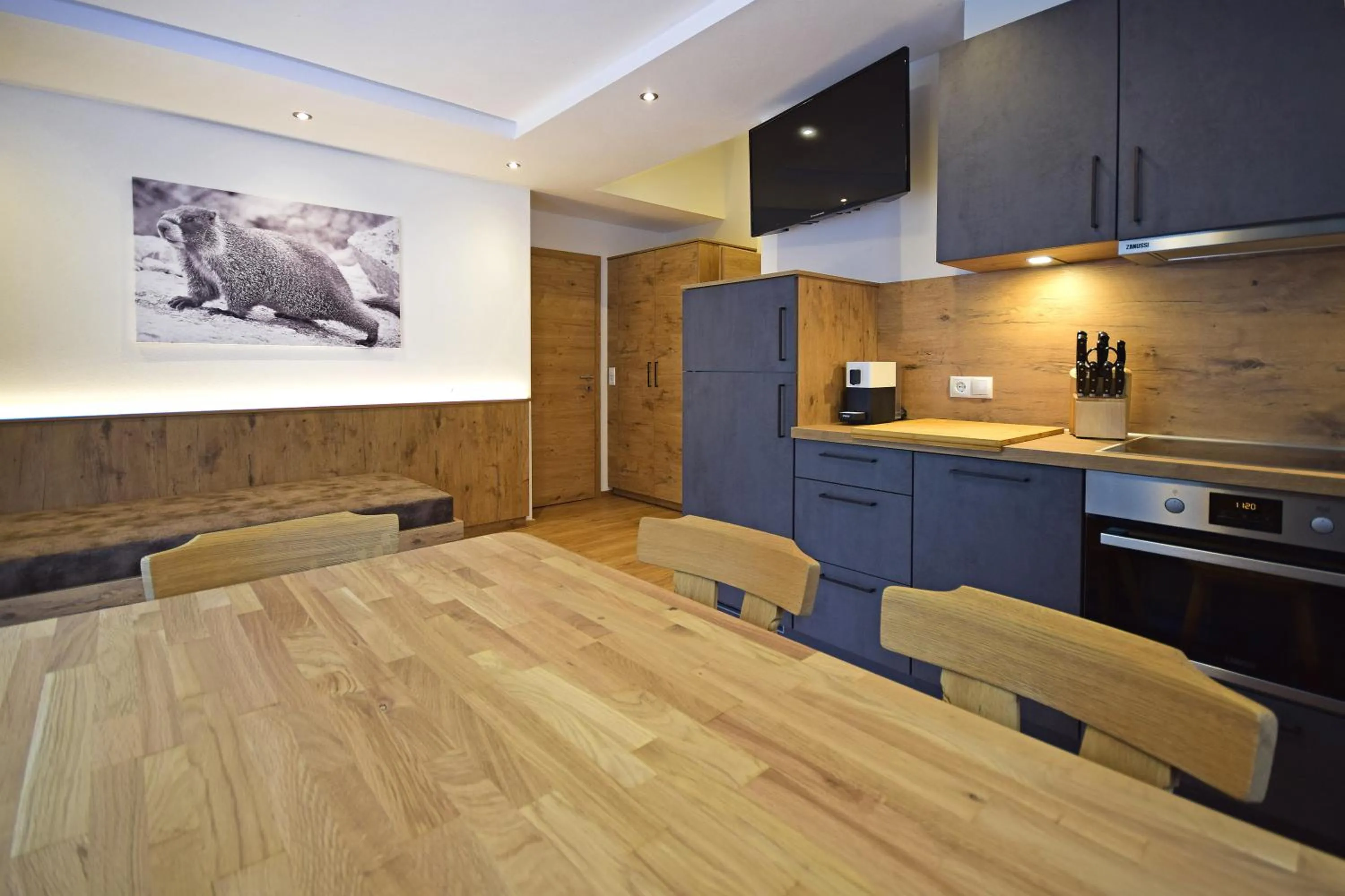 Kitchen or kitchenette in Waidmannsruh Appartements