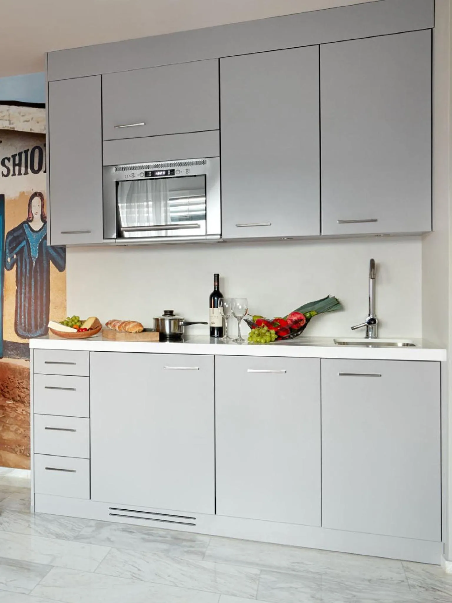 Kitchen or kitchenette in VISIONAPARTMENTS Militärstrasse - contactless check-in