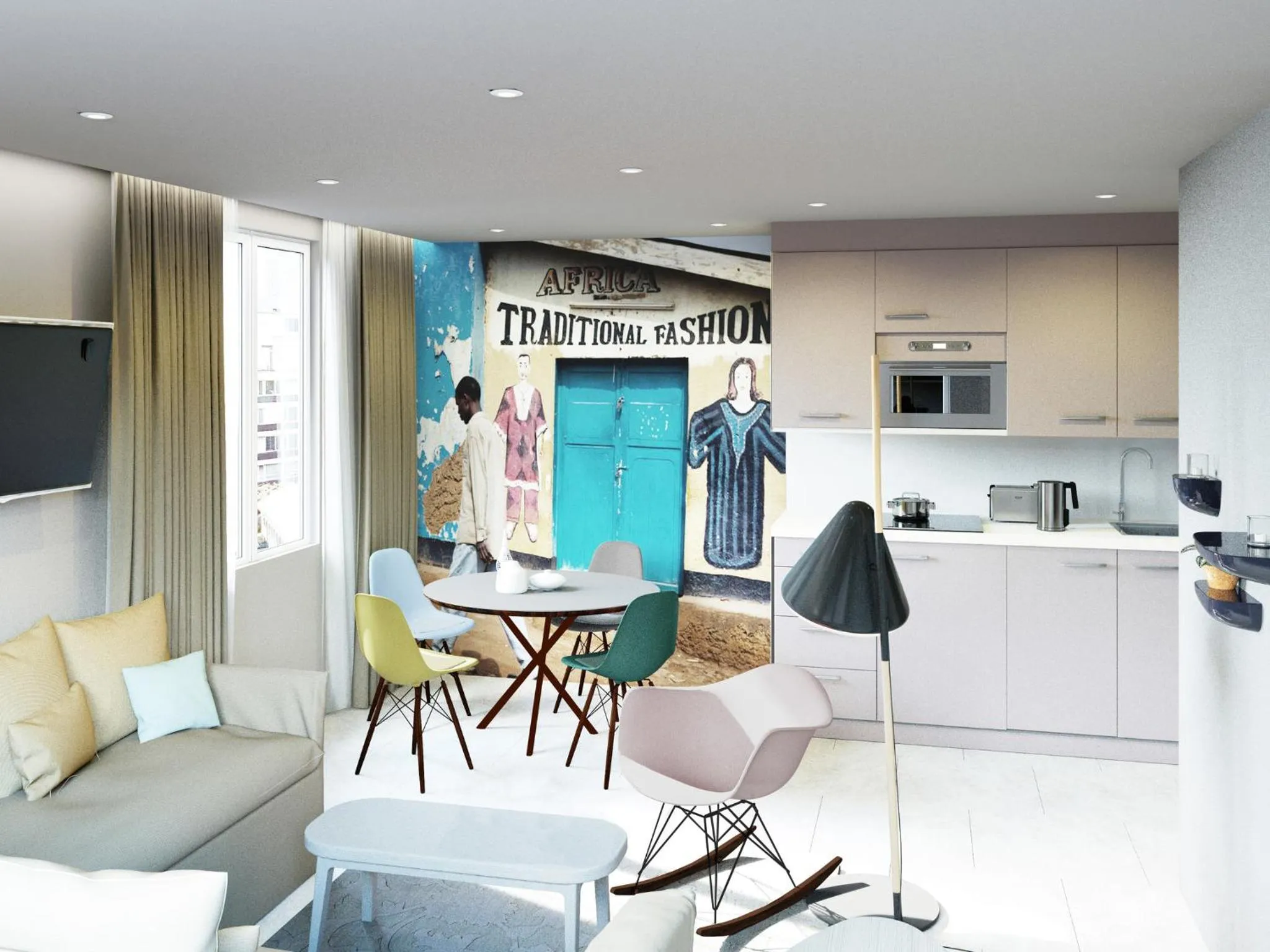 Dining area in VISIONAPARTMENTS Militärstrasse - contactless check-in