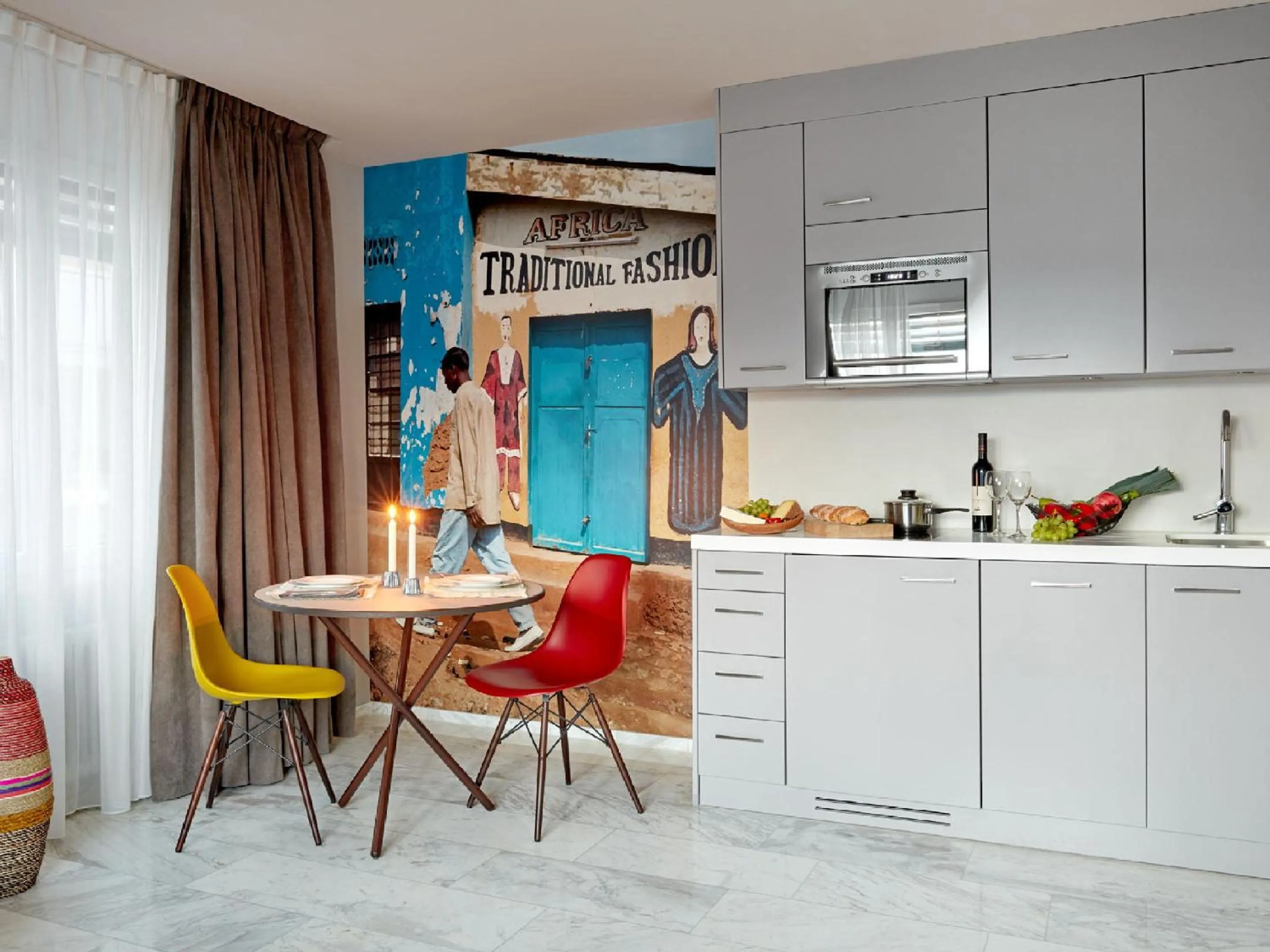 Kitchen or kitchenette in VISIONAPARTMENTS Militärstrasse - contactless check-in