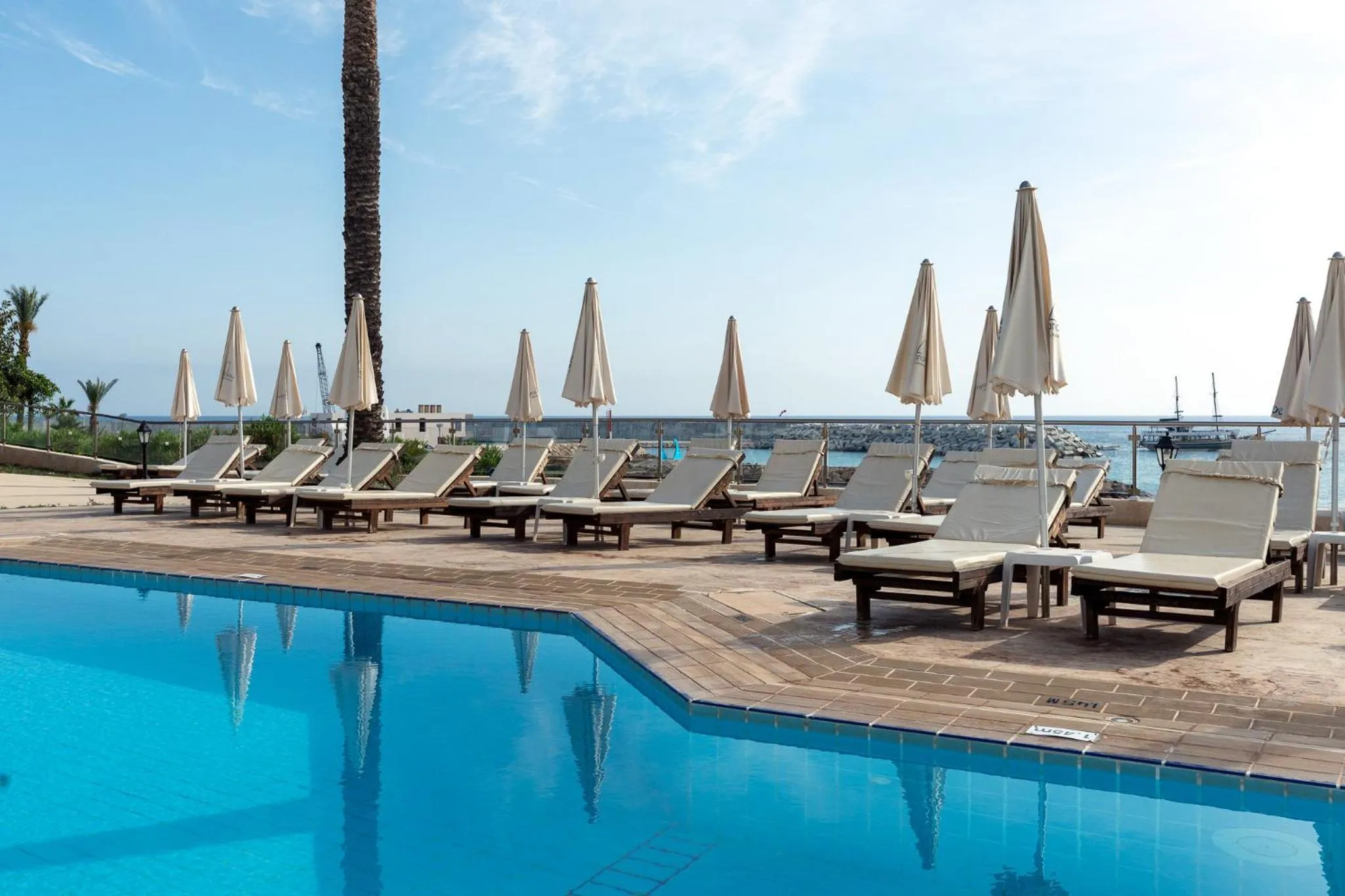 Swimming pool in MyroAndrou Beach Hotel Apartments