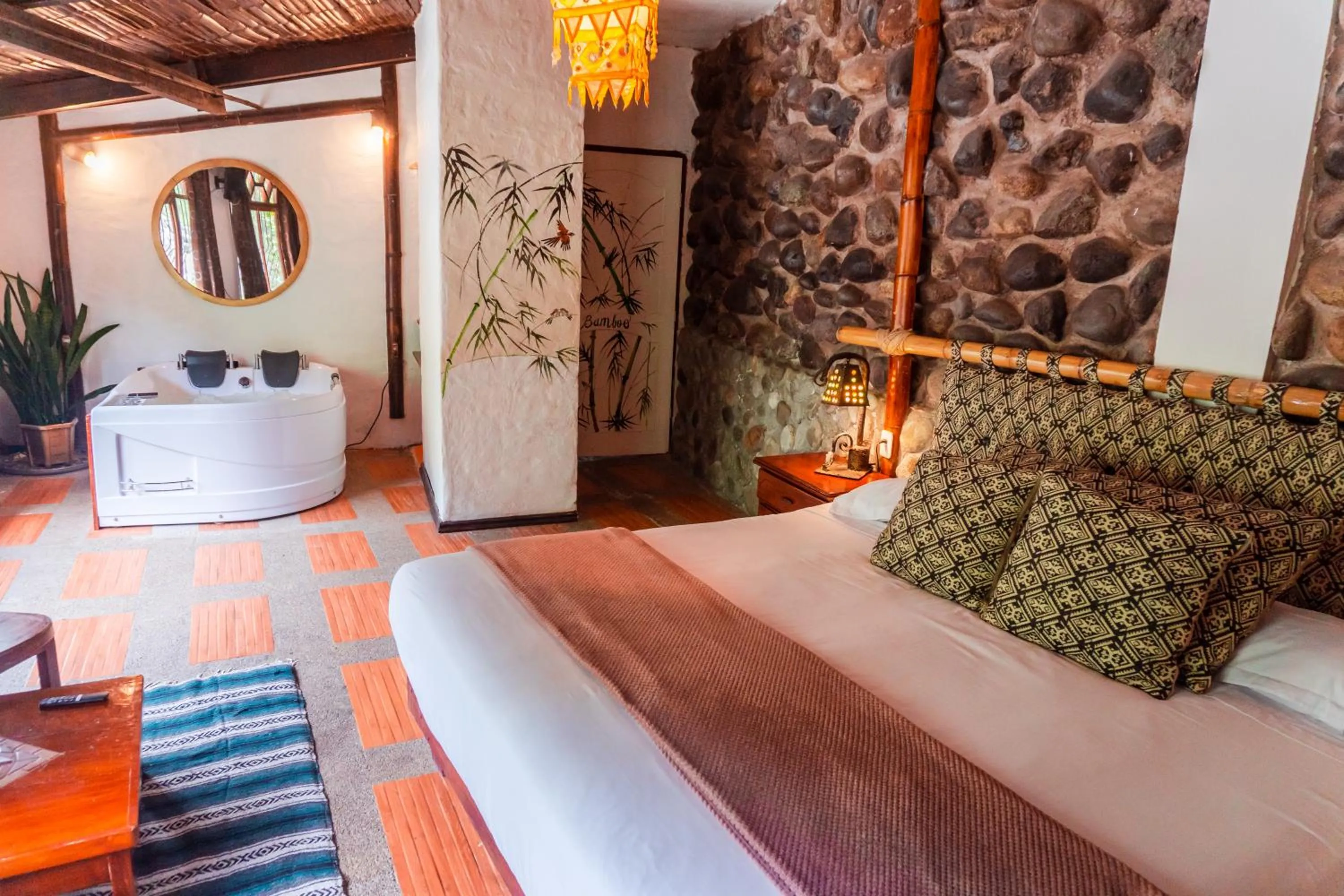 Bed in Spa Hosteria Miramelindo