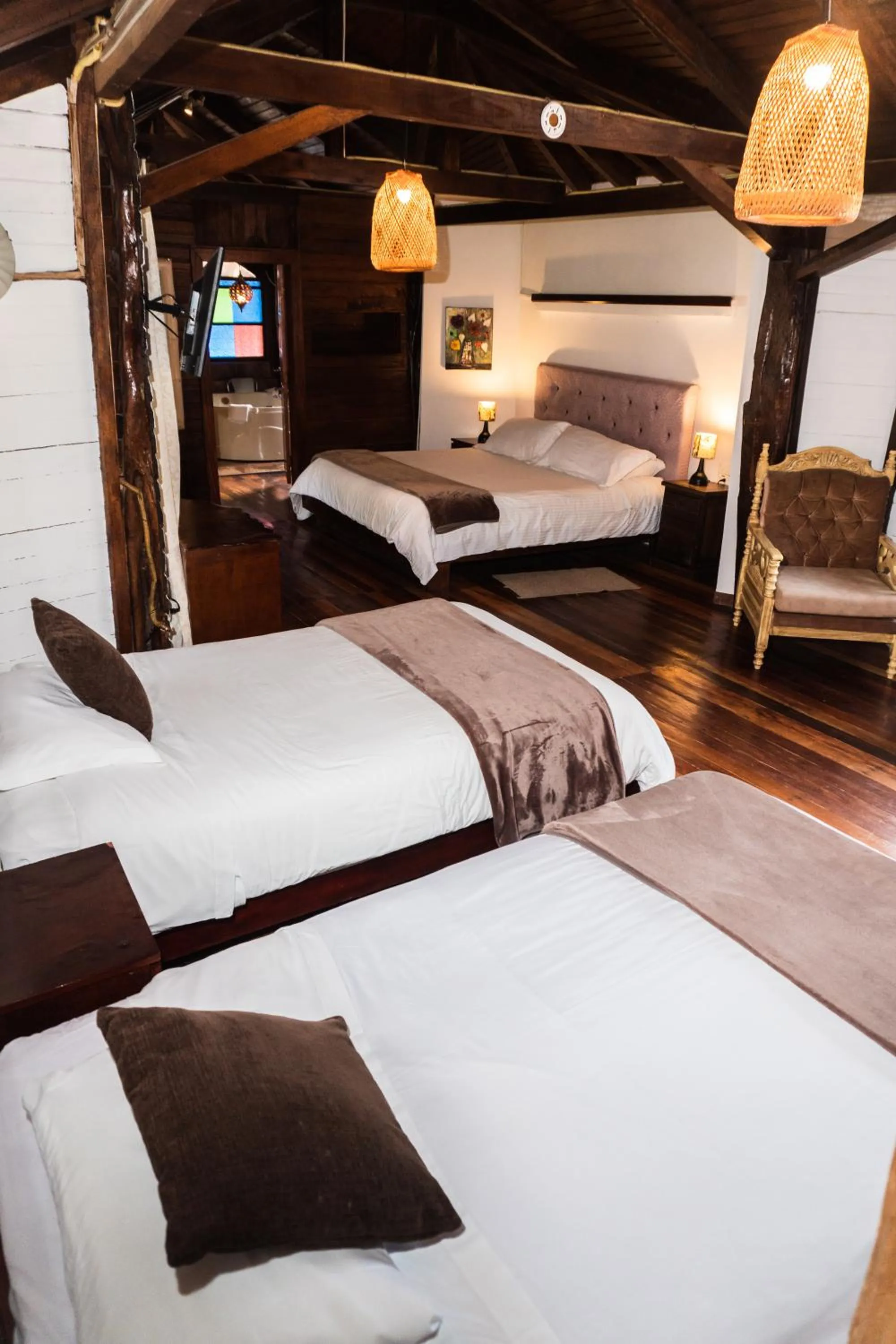 Bed in Spa Hosteria Miramelindo