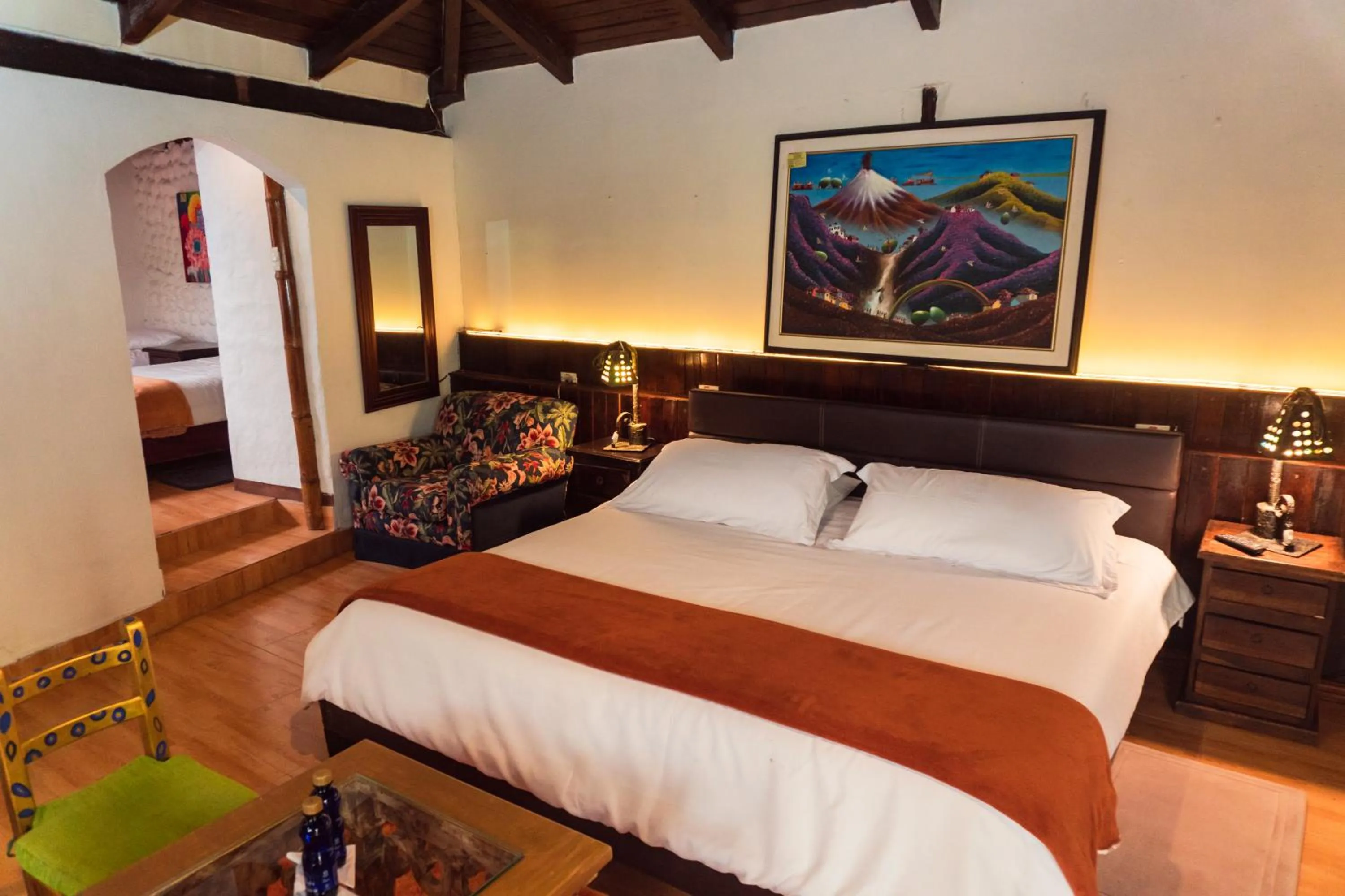 Bed in Spa Hosteria Miramelindo